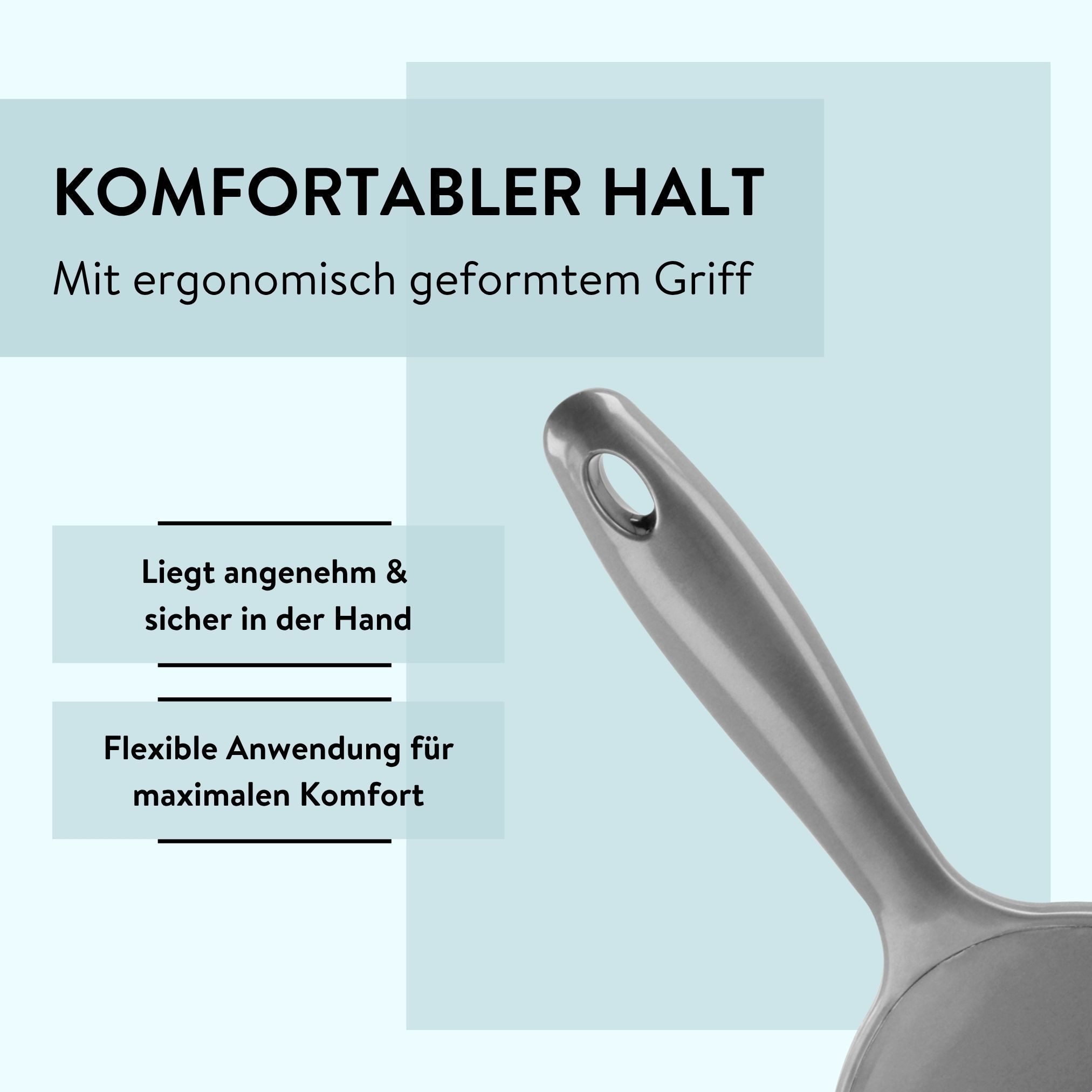 PARSA Beauty Spiegel Essential Handspiegel Anthrazit, Ergonomisch & Vielseitig – Bild 5 von 5