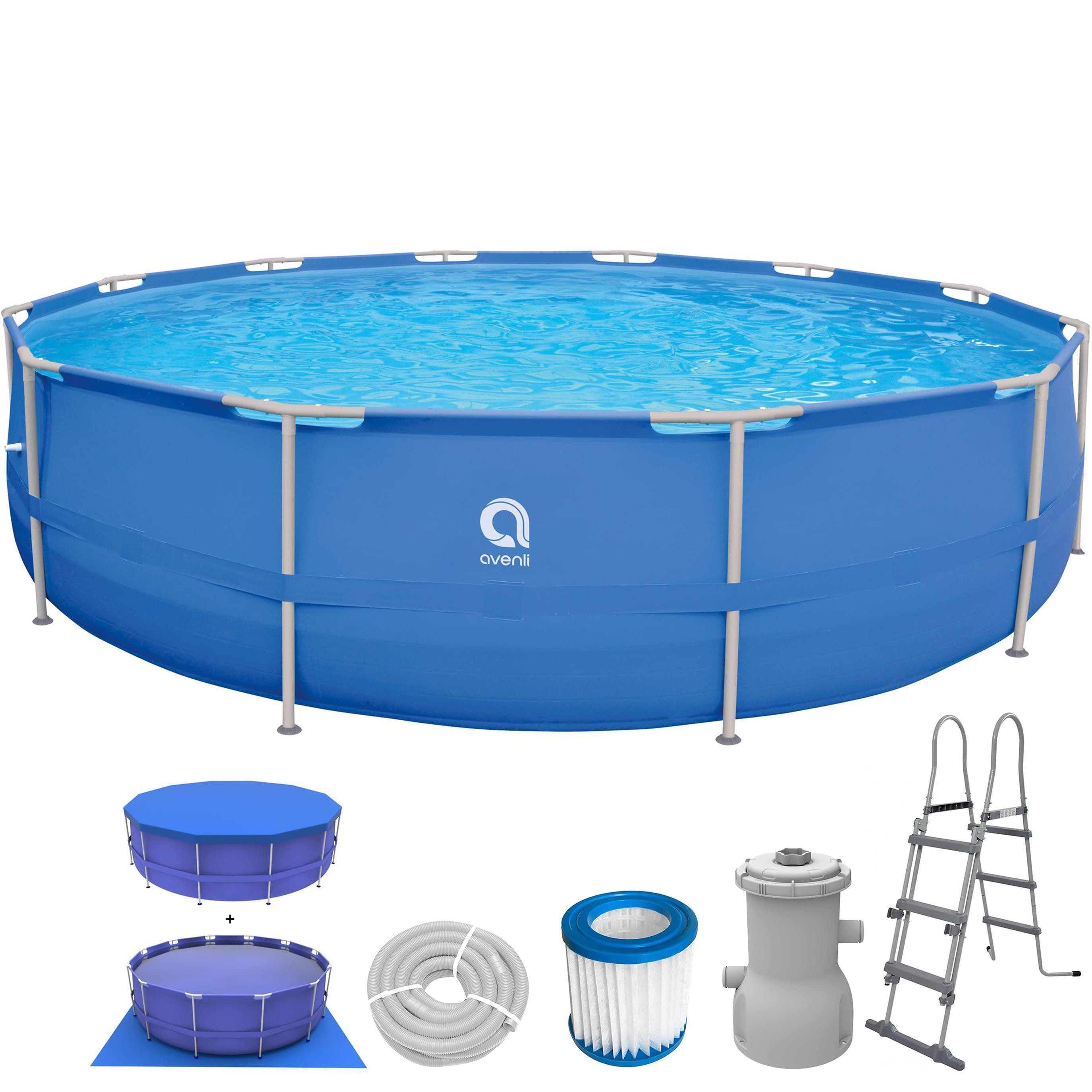 Framepool Frame Pool Komplettset 450 x 90 cm, Aufstellpool