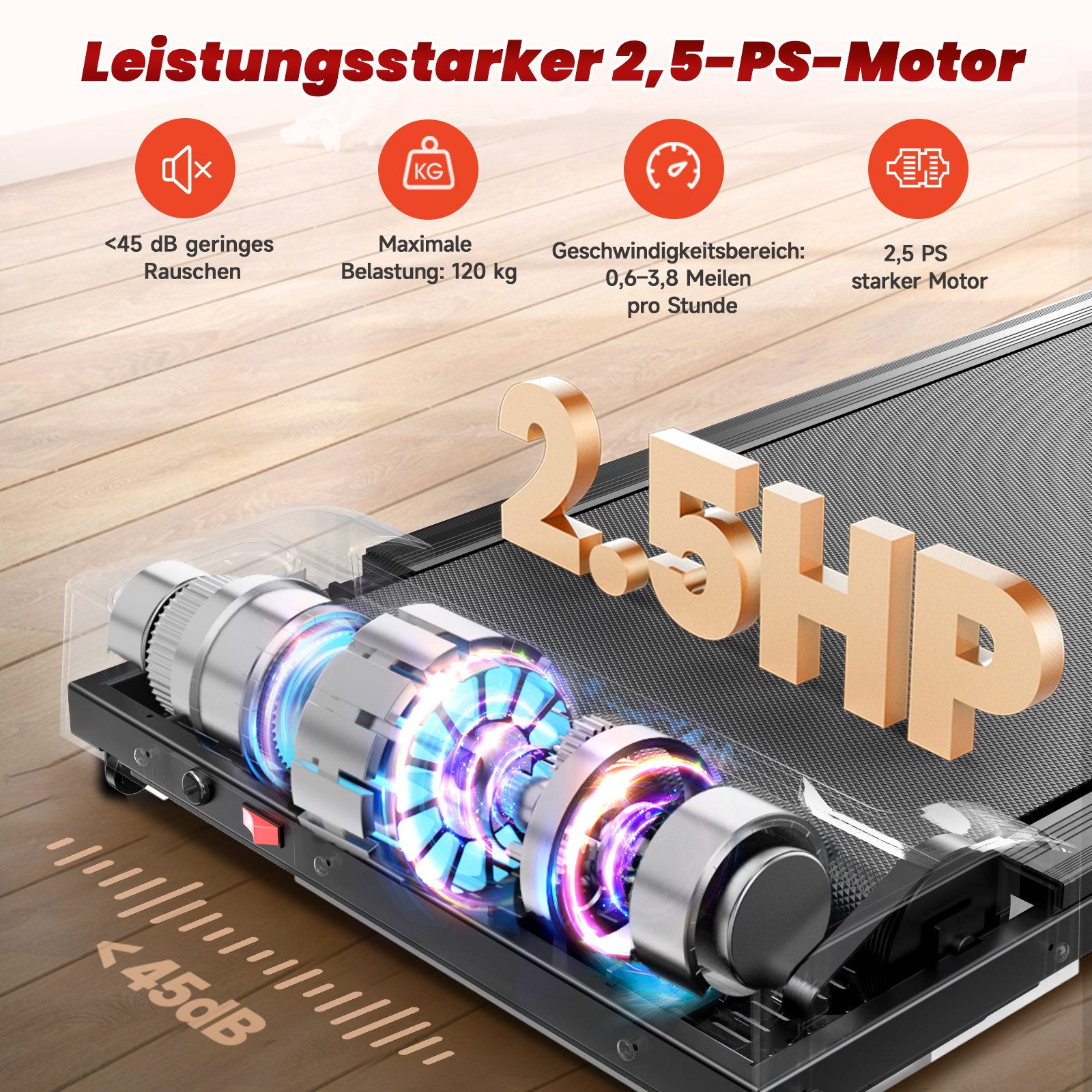 iscooter Laufband Klappbares Laufband bis 6/10/12 km/h walking jogging pad, Kabellose Fernbedienung, Gummistoßdämpfung stumm