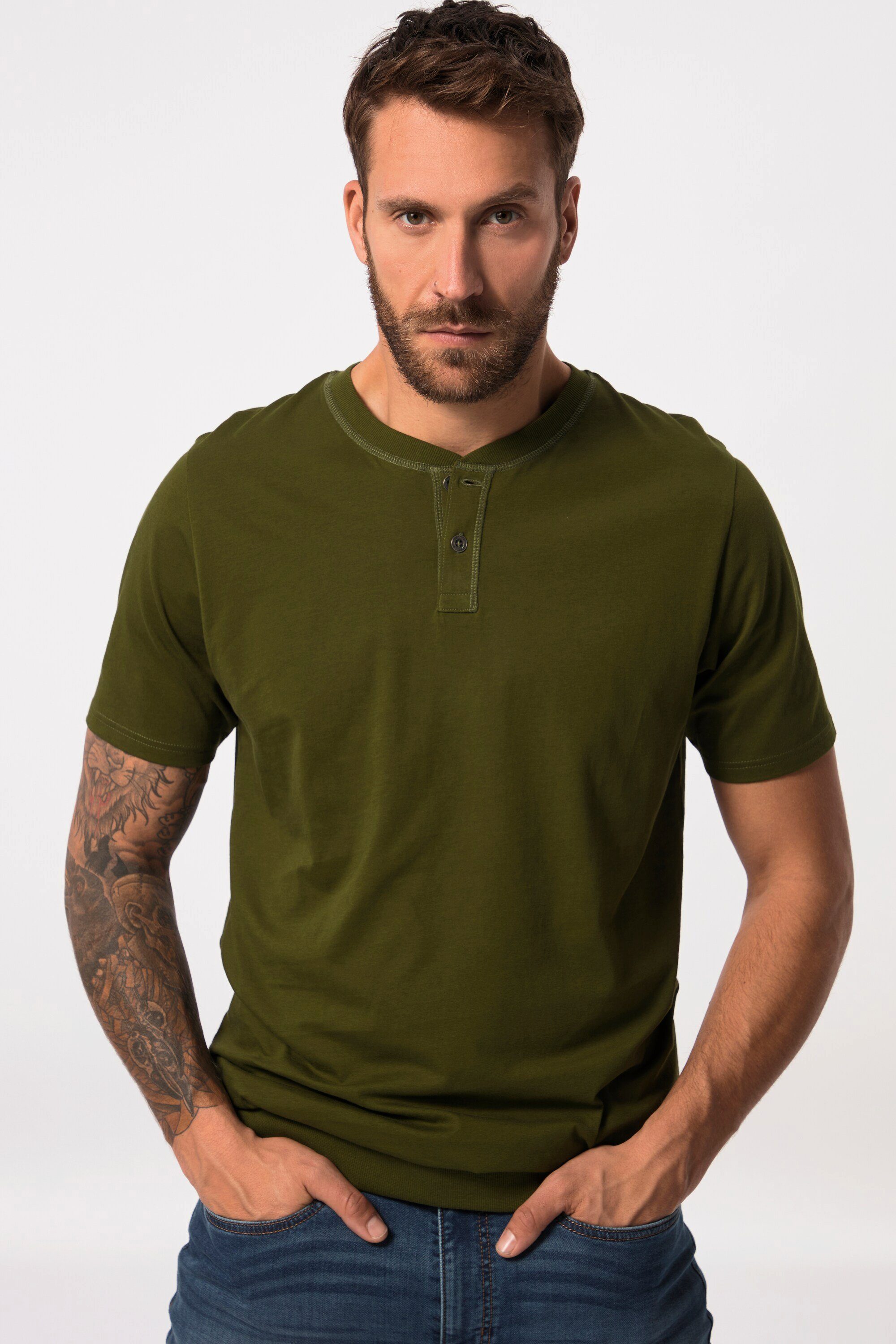JP1880 T-Shirt JP1880 Henley Bauchfit Halbarm günstig online kaufen