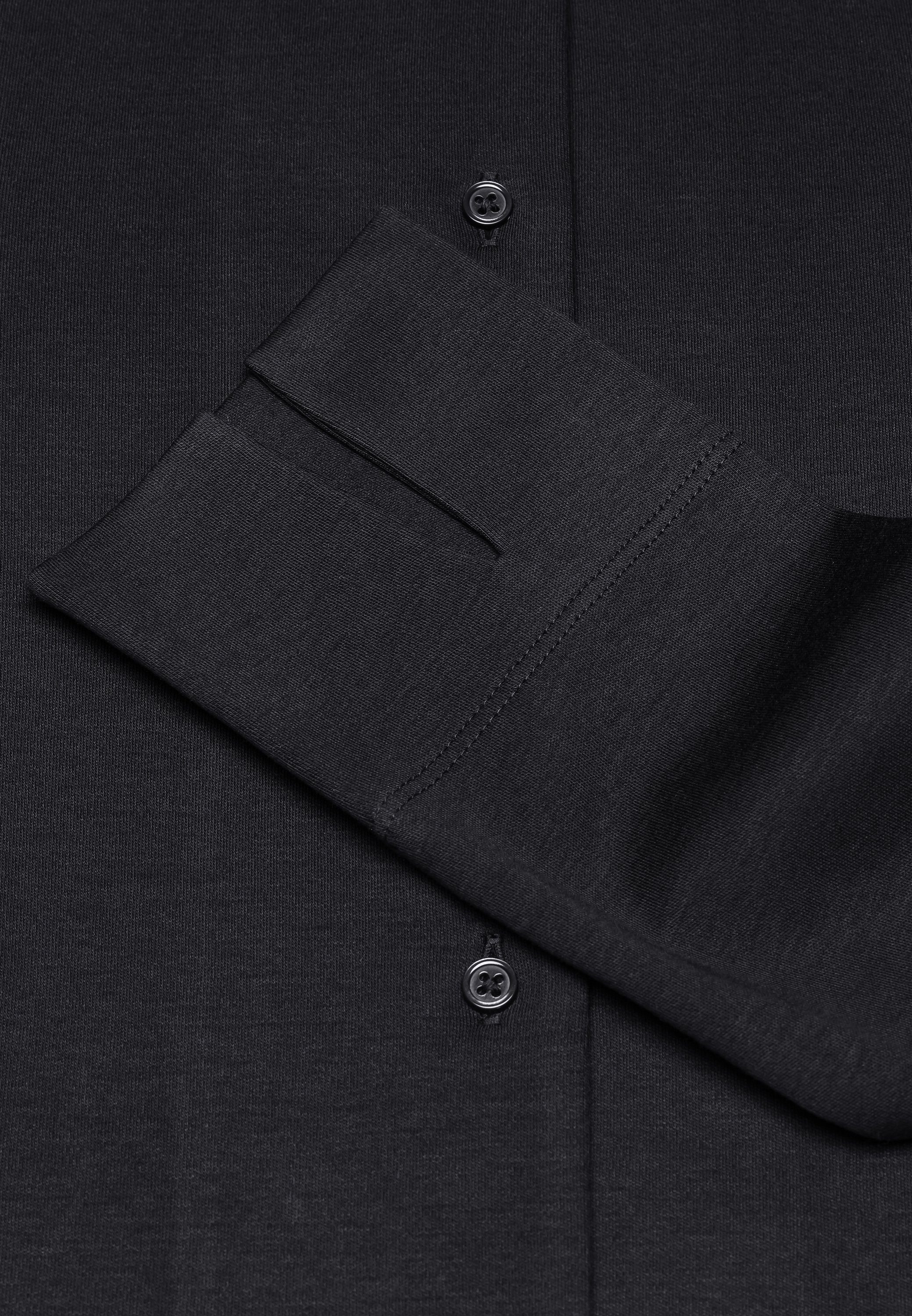 Vincenzo Boretti Klassische Bluse leicht tailliert Jersey Kelchkragen günstig online kaufen