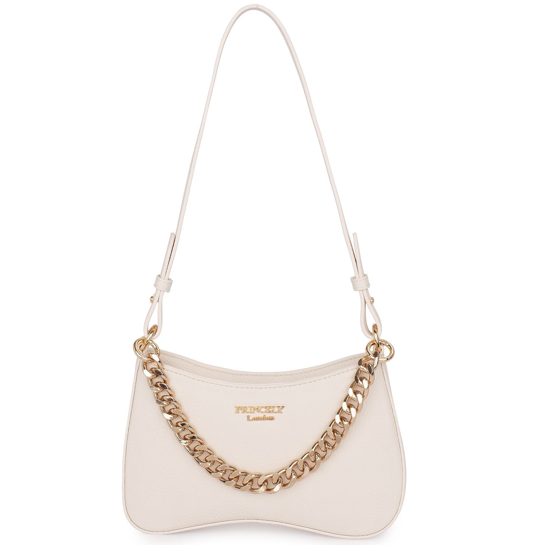 Schultertasche Nelly - Elegante Baguette Tasche mit Reißverschluss