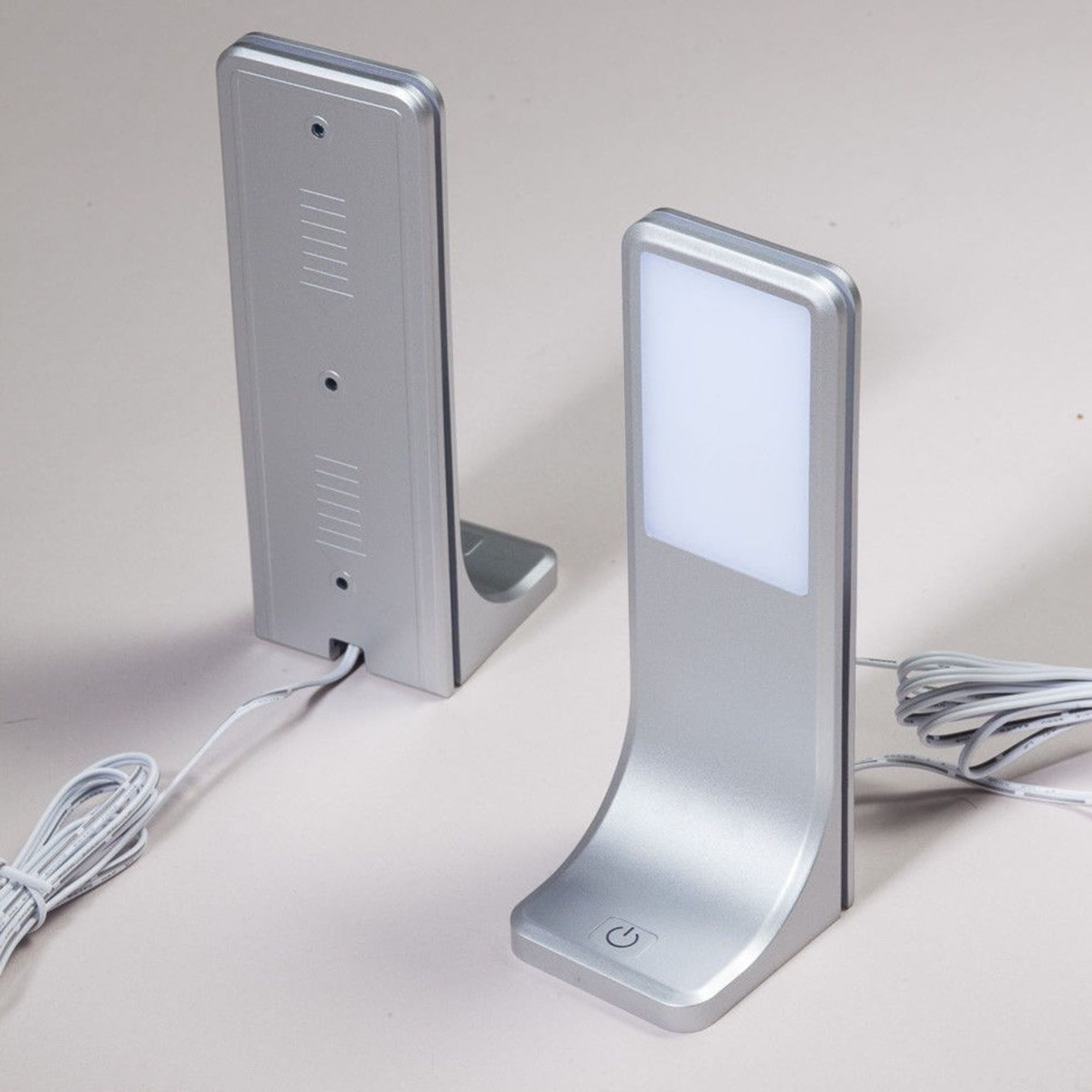 kalb LED Unterbauleuchte LED Unterbauleuchte, flach dimmbar mit Touch-Schalter, silbergrau, 2er Set, neutralweiß