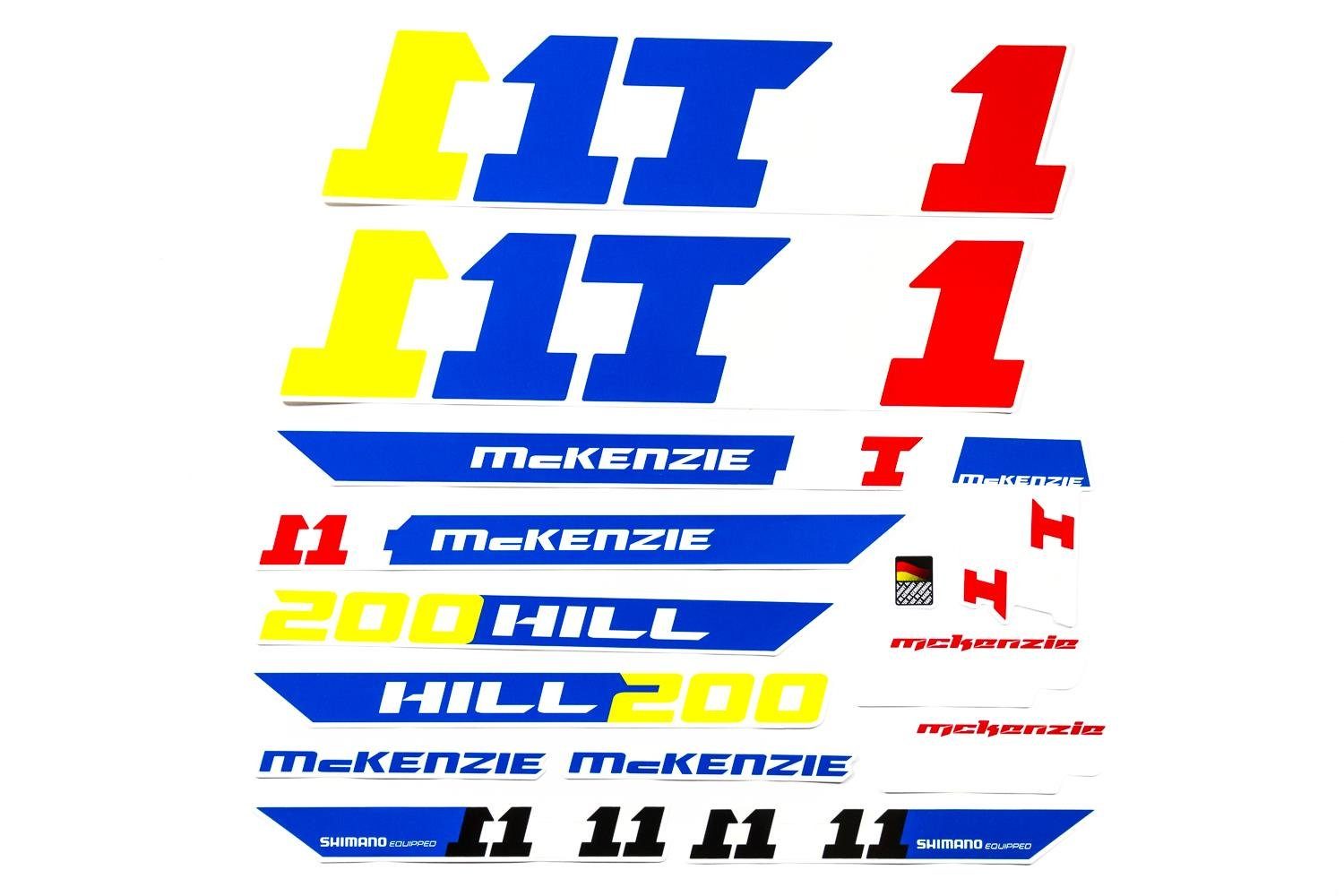 Non-Branded Fahrradrahmen Fahrrad DEKOR Satz Aufkleber Rahmen frame Decal Sticker MCKENZIE gelb