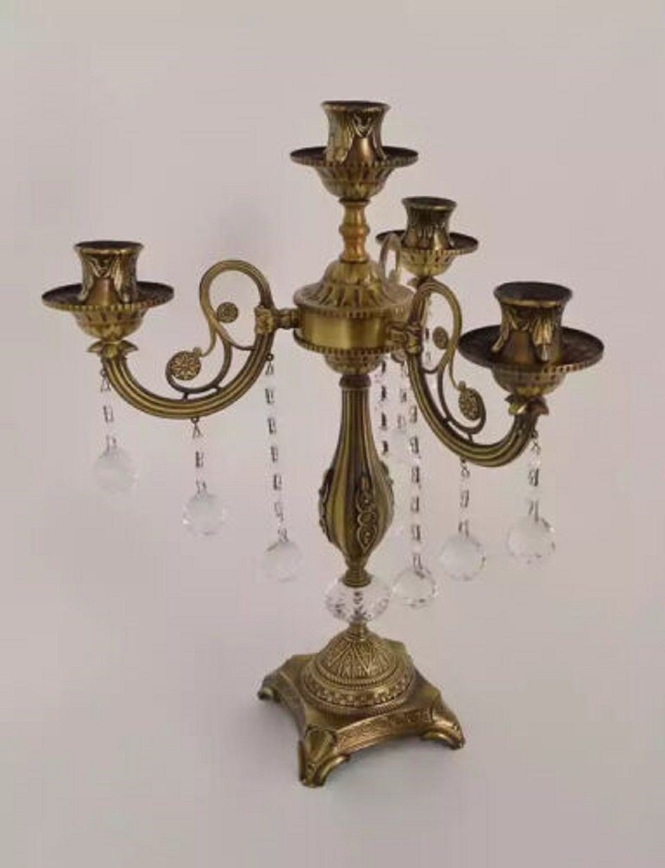 JVmoebel Kerzenständer Modern Kerzenständer Nachttischlampe Zinc Kristall Wohnzimmer (1 St., Kerzenständer), Made in Europe | Kerzenständer