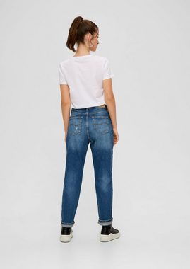 QS 7/8-Hose Ankle-Jeans Megan / Slim Fit / High Rise / Tapered Leg Destroyes