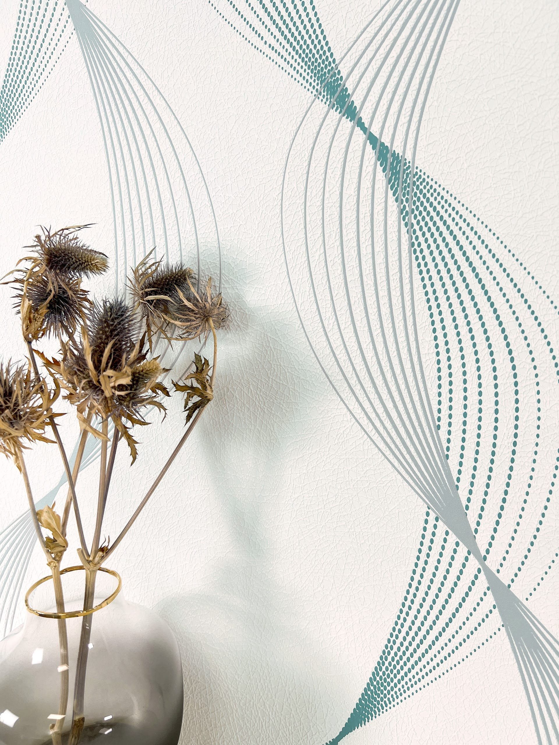 Newroom Vliestapete Ladi Tapete Mustertapete Wellen,Linien,Struktur, Streifentapete