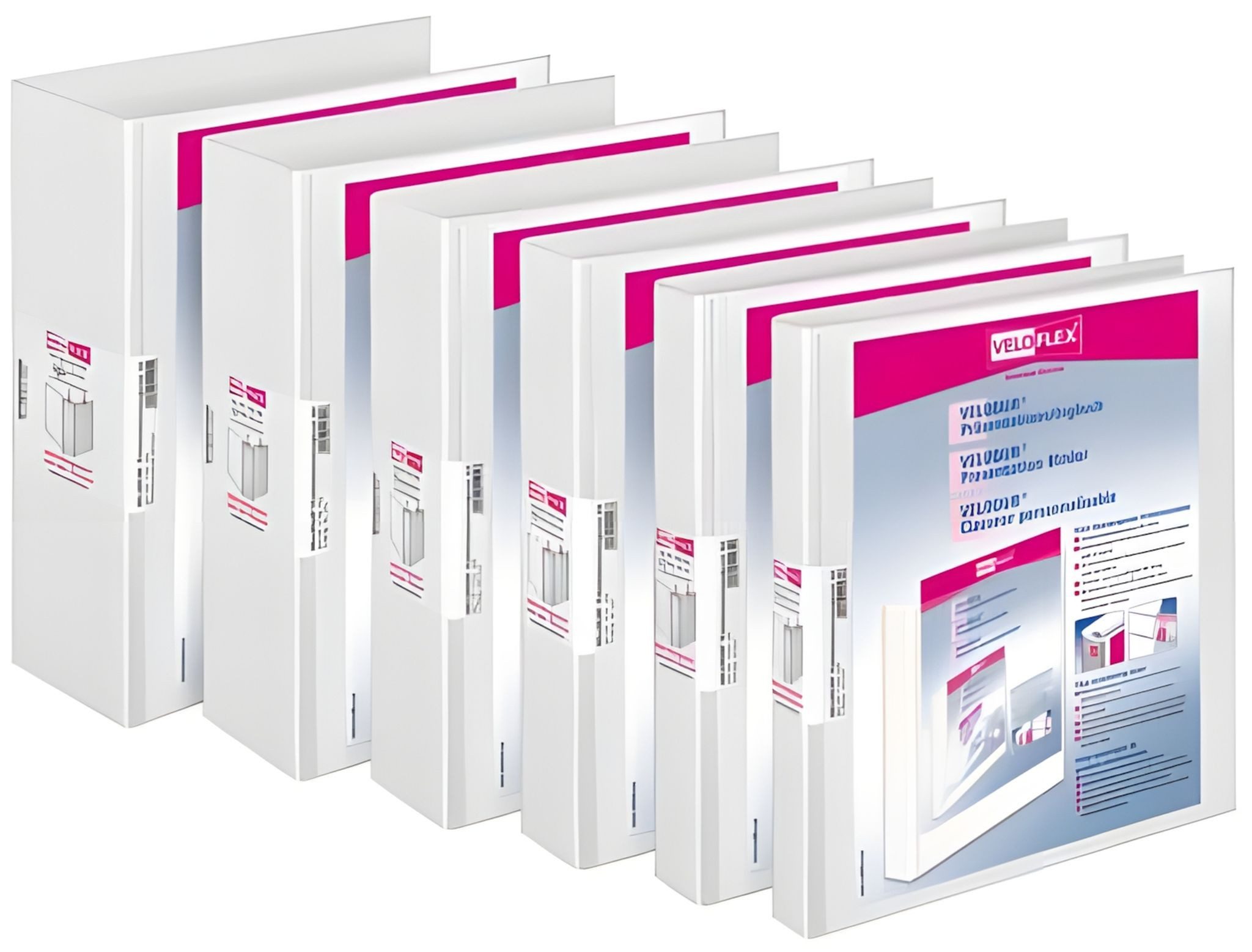 VELOFLEX Ringbuchmappe VeloflexVELODUR-Ringbuch A4 weiß 4-Ring 15 mm