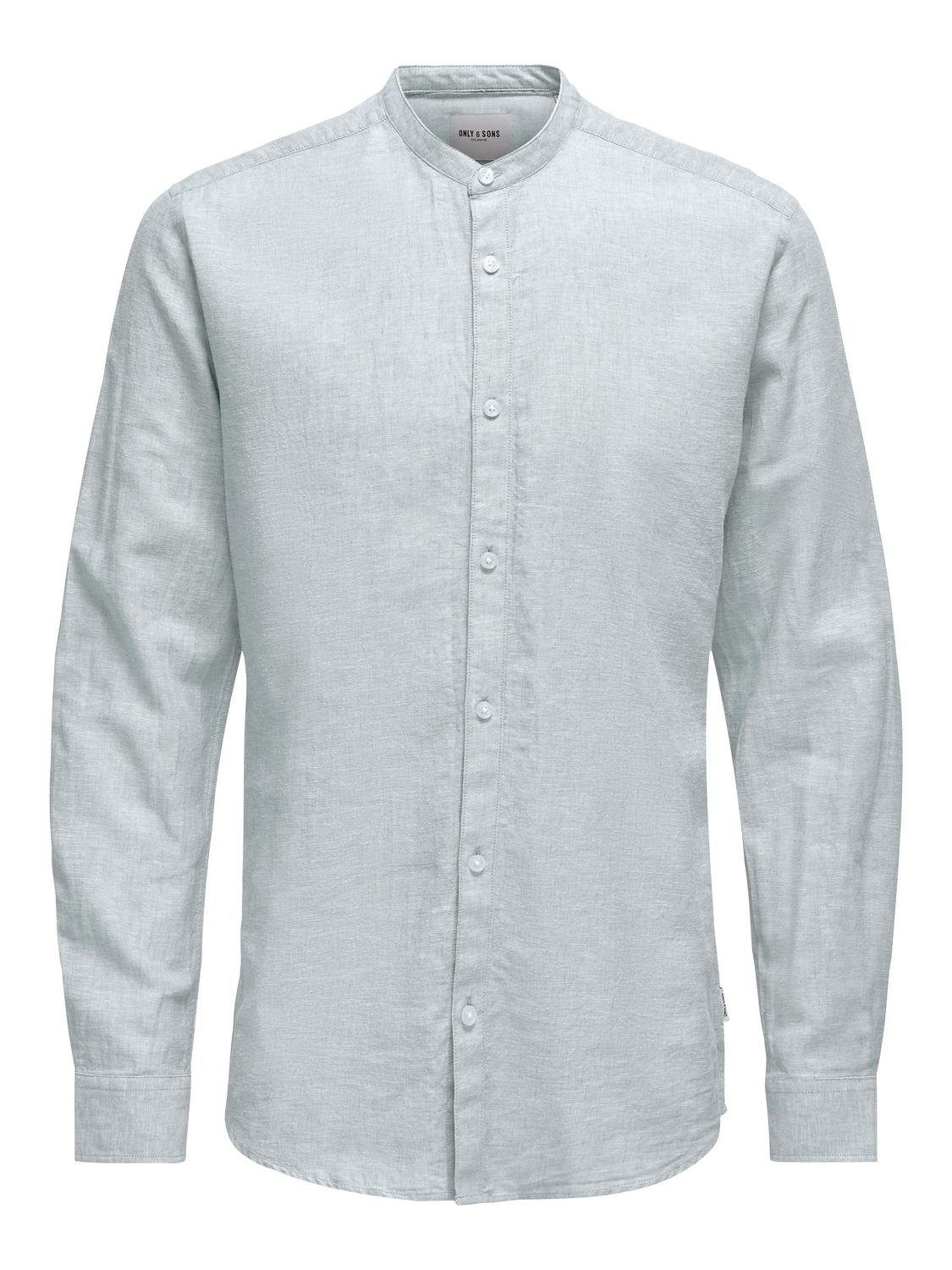 ONLY & SONS Langarmhemd ONSCAIDEN LS SOLID LINEN MAO SHIRT NOOS günstig online kaufen
