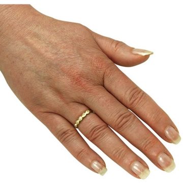 SKIELKA DESIGNSCHMUCK Goldring Goldring mit 5 Diamanten (Gelbgold 585), hochwertige Goldschmiedearbeit aus Deutschland