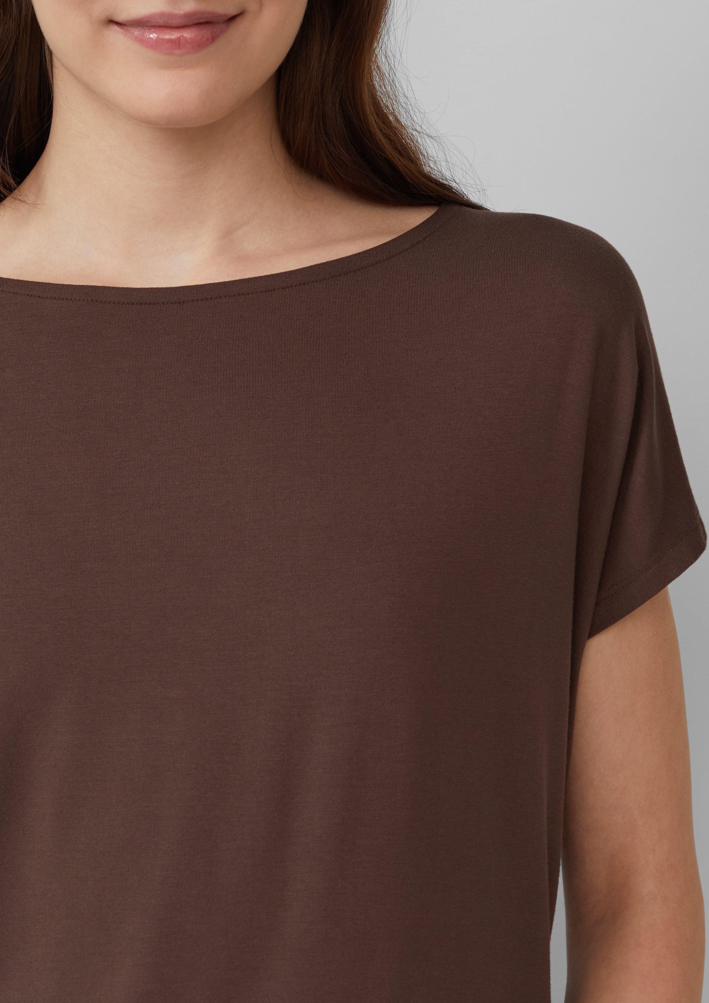 s.Oliver Shirttop Fließendes Jersey-Shirt mit überschnittenen günstig online kaufen