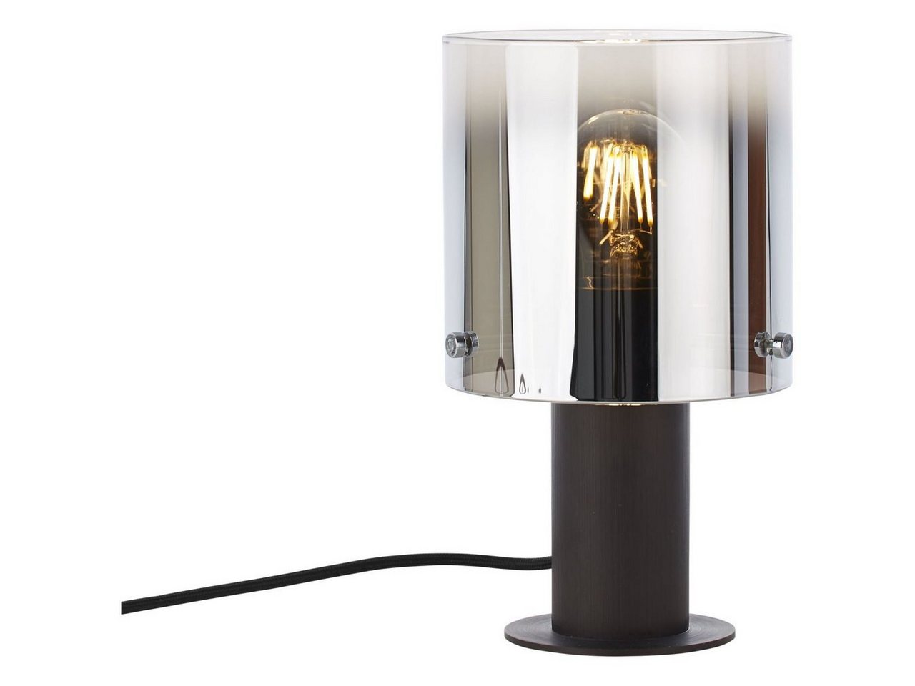 Brilliant Tischleuchte Beth, ohne Leuchtmittel, Tischlampe Kaffee/rauchglas
