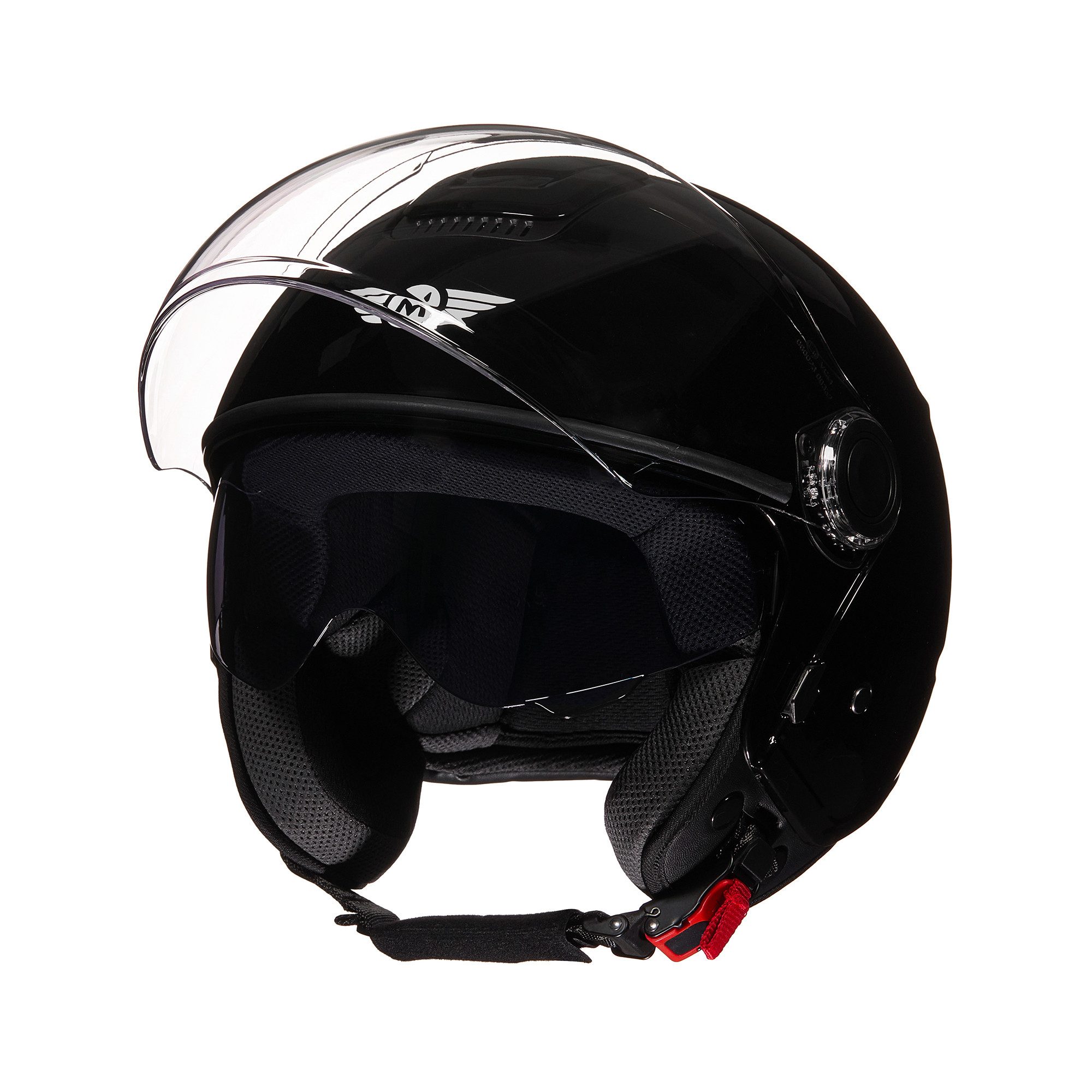 MOTO HELMETS Motorradhelm Integralhelm Motorrad Full Helm U-52, Helm für Motorrad Roller, Schnellverschluss, Sonnenvisier, nur 1050g