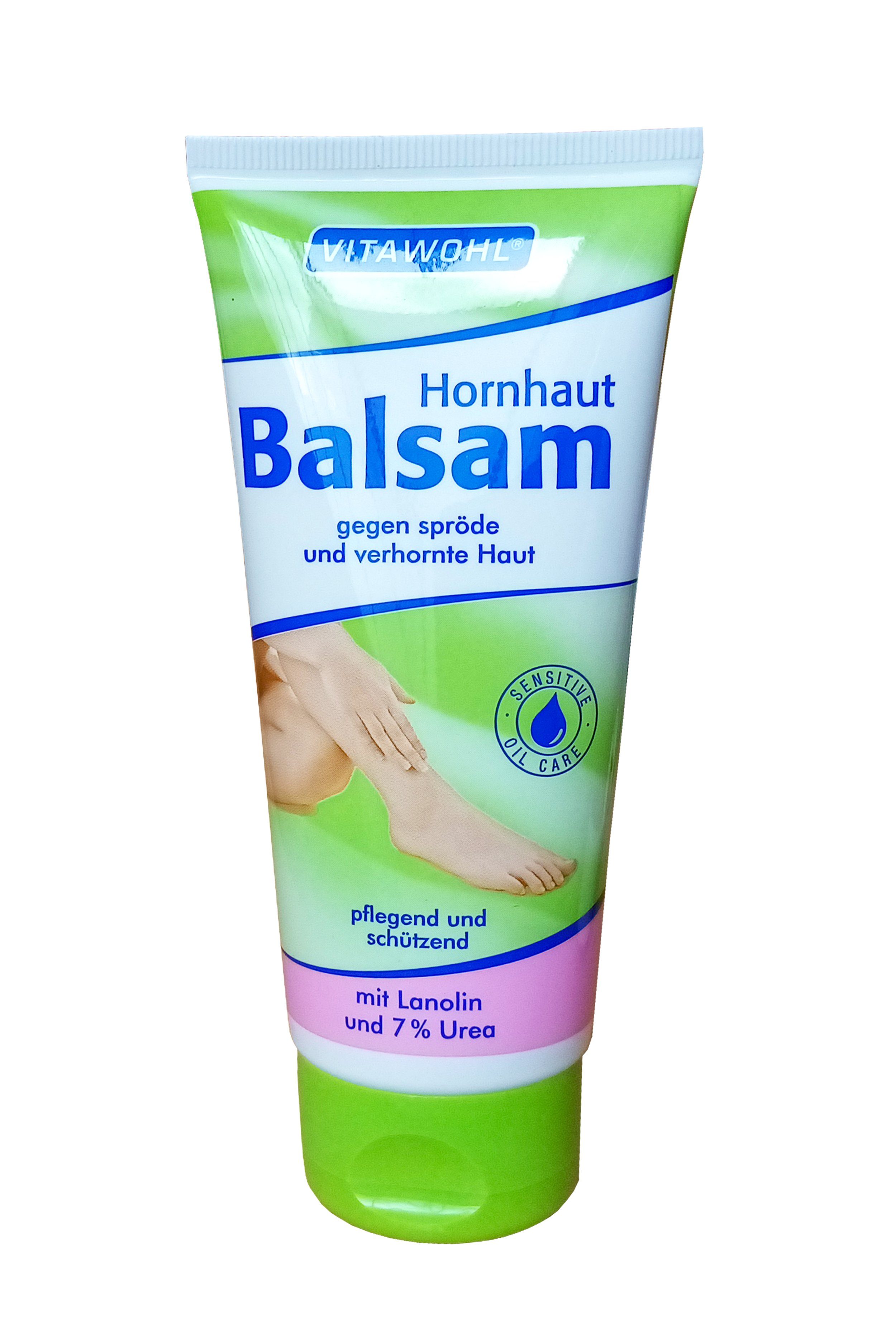 Stolz GmbH Hornhautbalsam Fußpflege mit Hornhautentfernung Fußcreme 7% und Urea 100ml HORNHAUT BALSAM Creme Lanolin 55