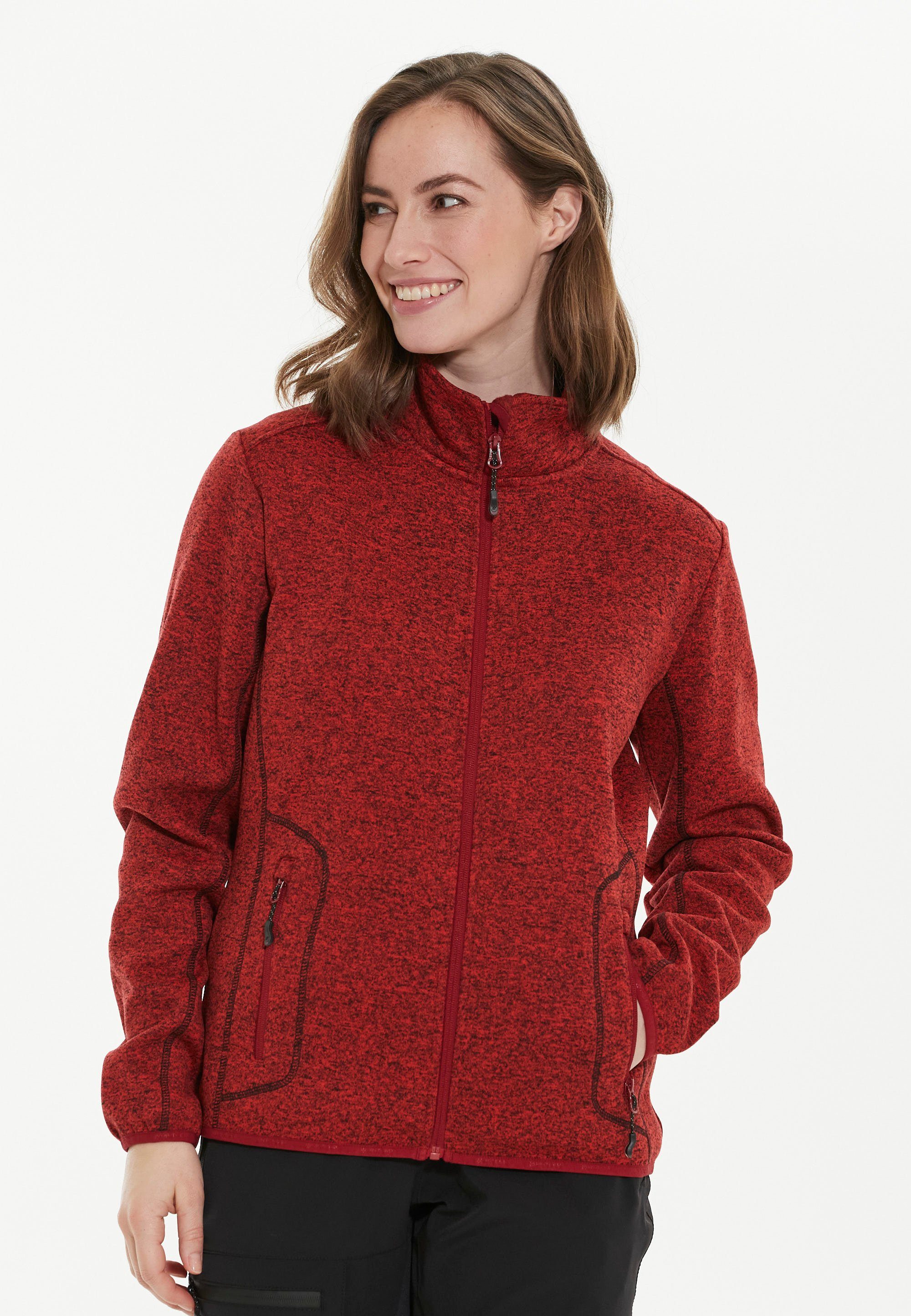 rot schnell SAMANI WHISTLER Fleecejacke trocknendem aus Funktionsmaterial