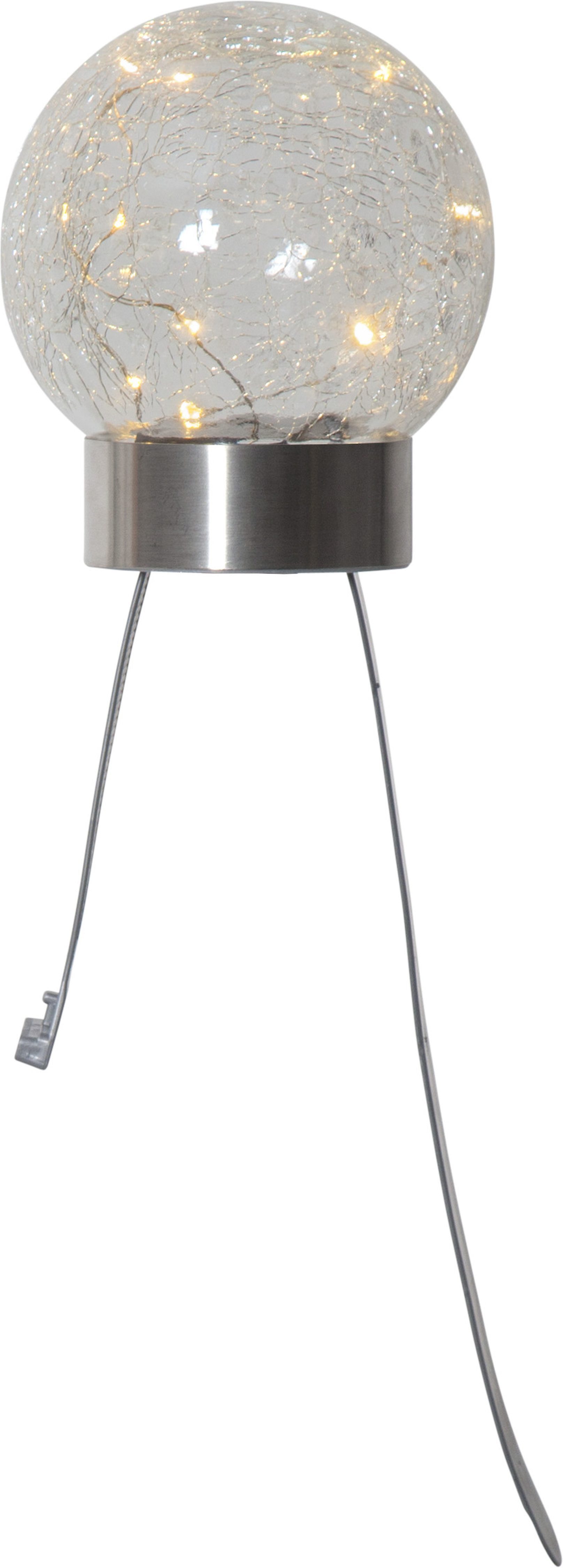 STAR TRADING LED Solarleuchte Solar Dekoration Glory, Tageslichtsensor, LED fest integriert, Warmweiß, 3-in-1-Nutzung, 10 Dewdrops, Dämmerungssensor