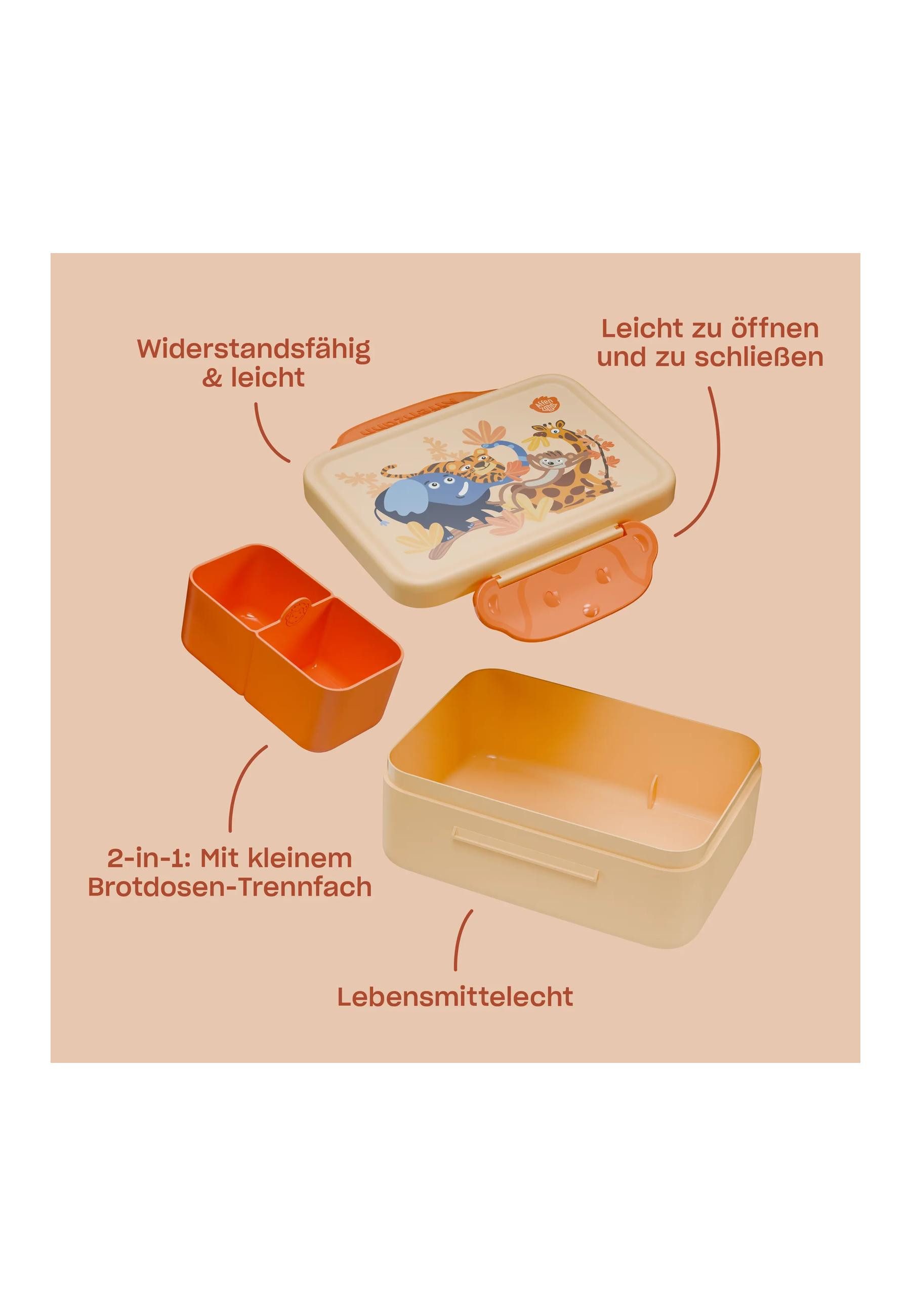 Affenzahn Lunchbox Kunststoff Brotdose ., Kunststoff, (Brotdose, 1-tlg., 1x Brotdose), spülmaschinengeeignet