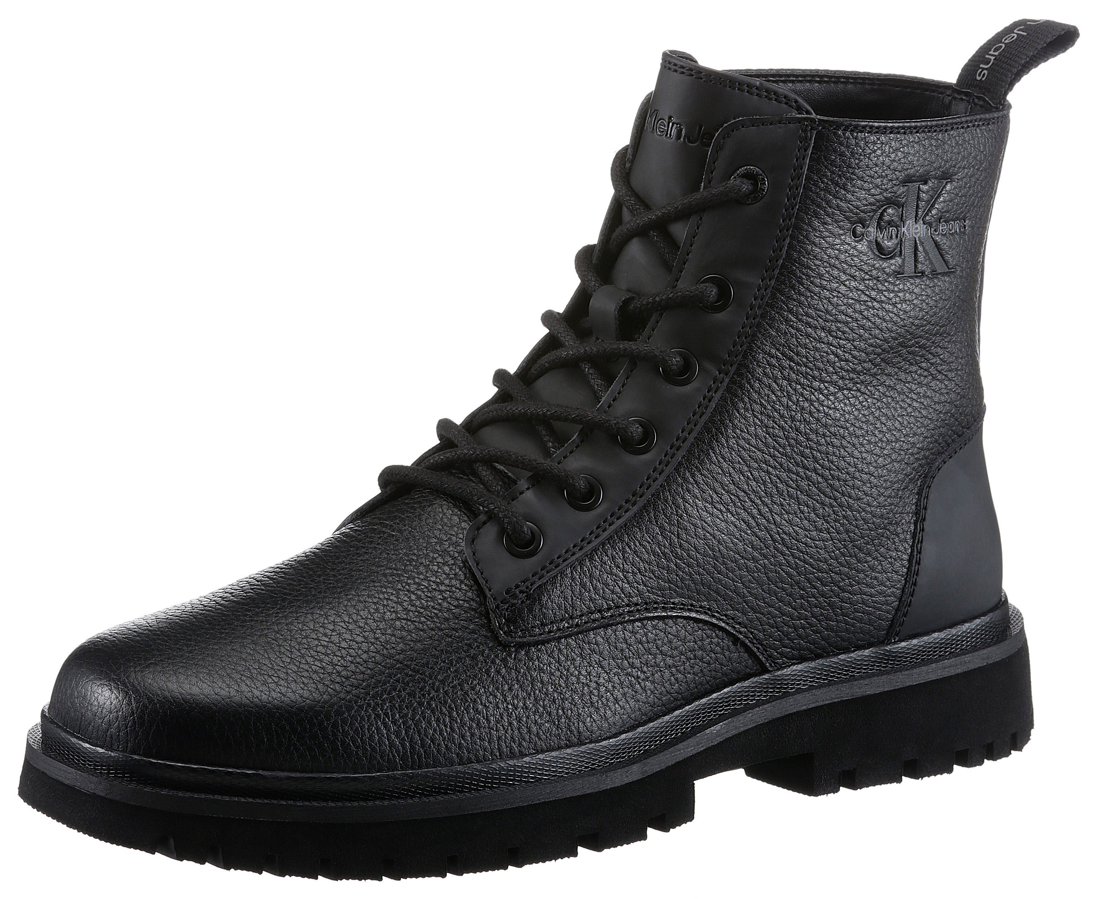 Calvin Klein Jeans EVA MID LACEUP BOOT LTH Schnürstiefelette mit Profilsohle