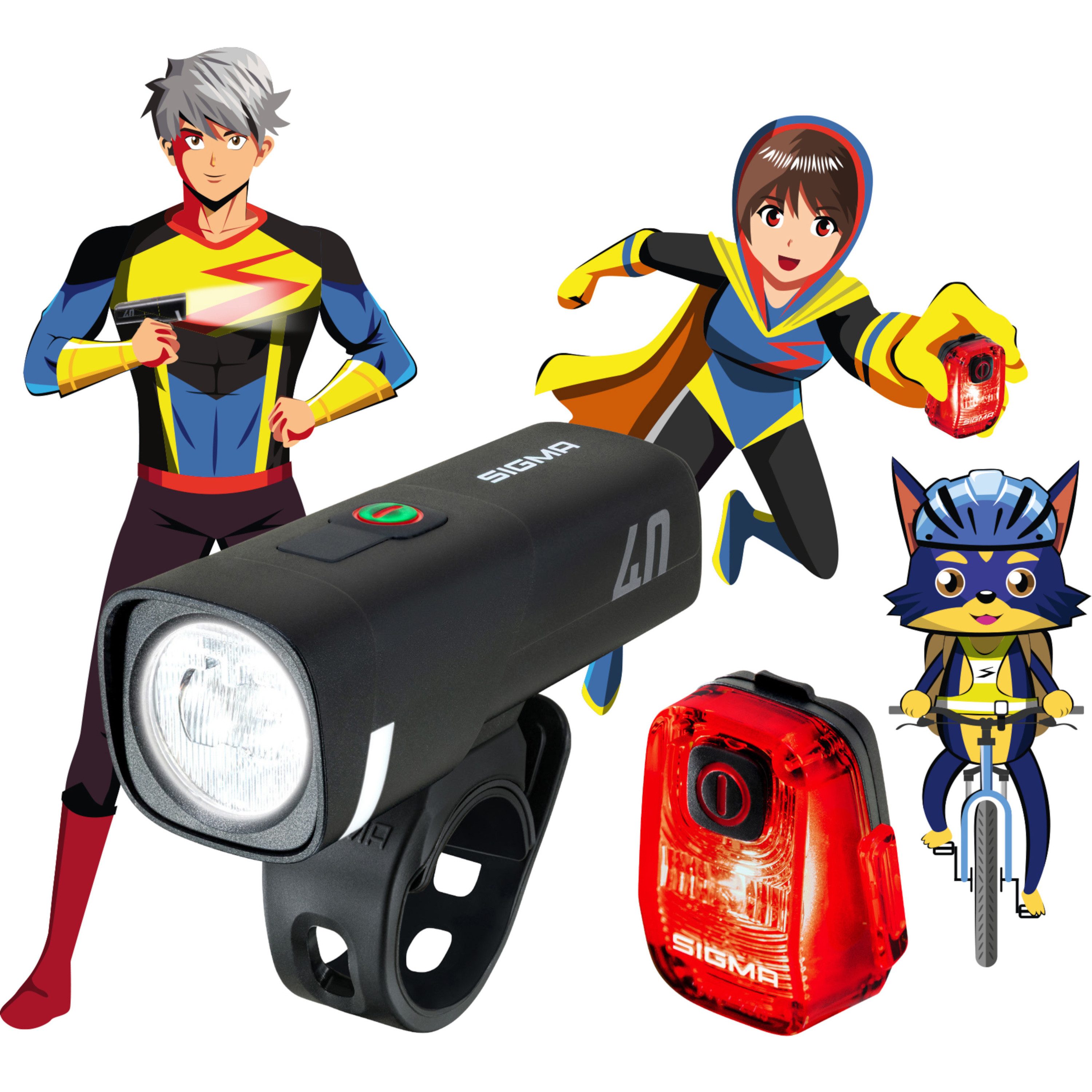 SIGMA Fahrrad-Frontlicht Aura 40 Hiro 17476 Fahrradlampenset