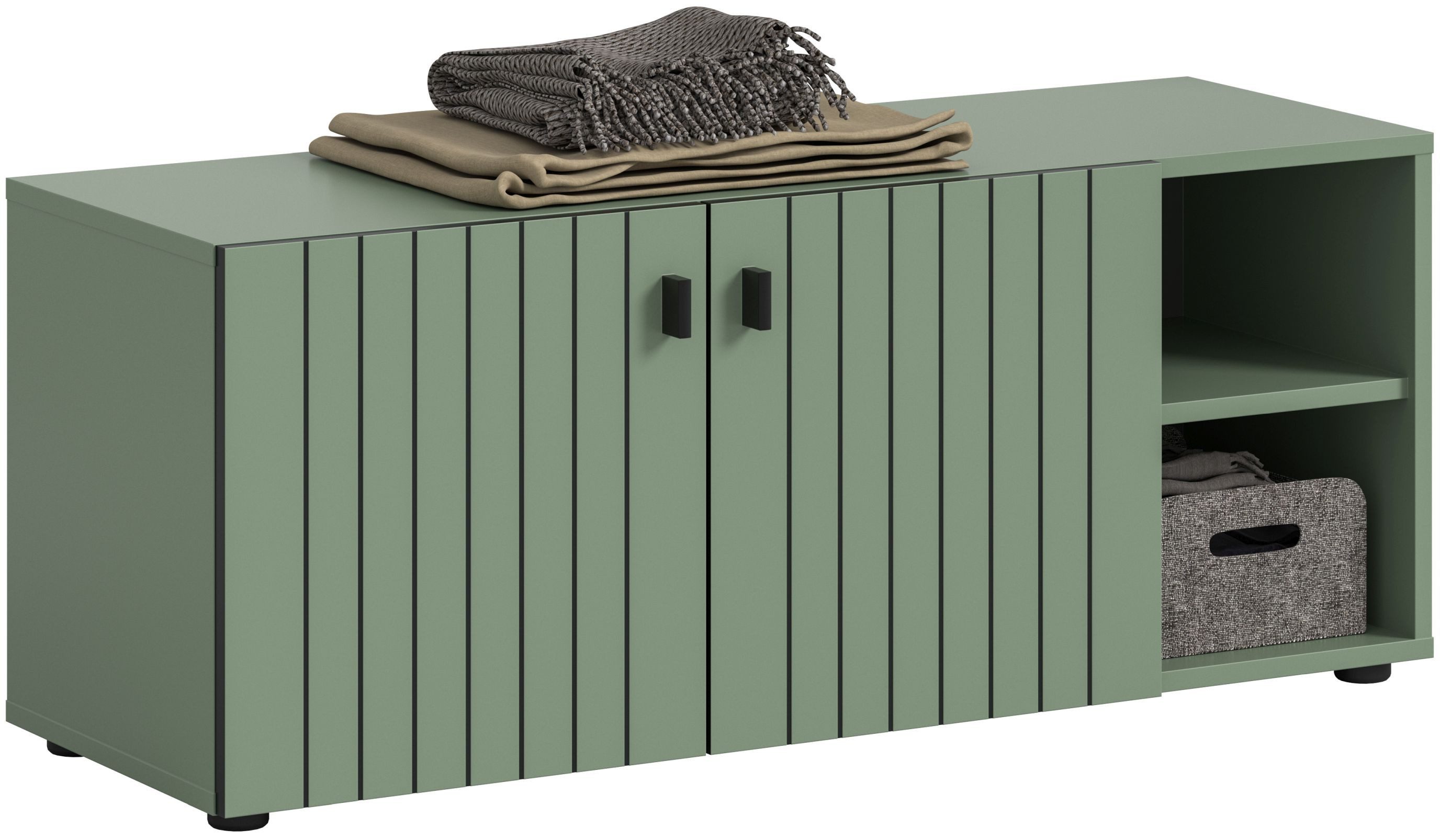 xonox.home Sitzbank, in Smoke Green Nachbildung B/H/T ca.: 106/43/37 cm