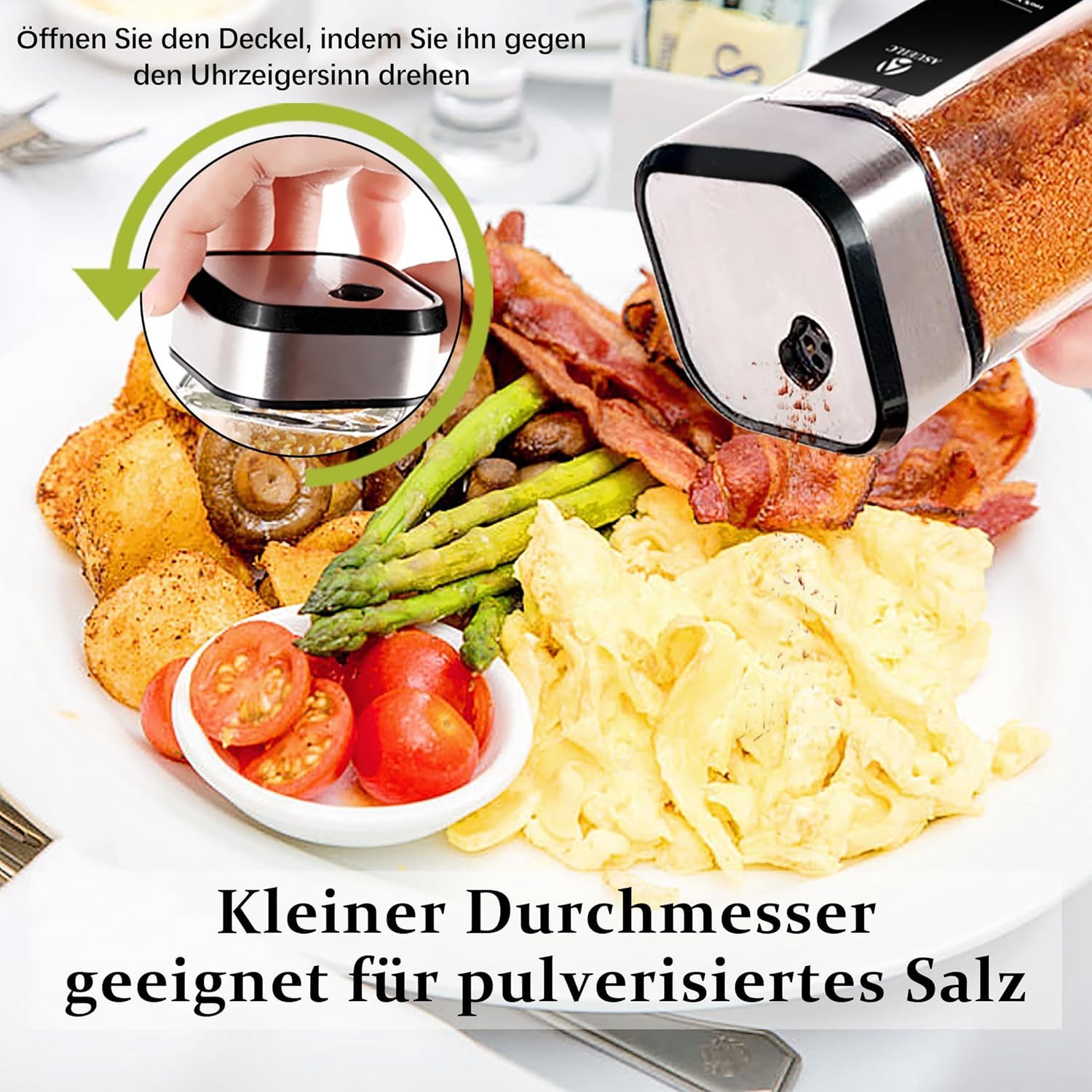 KingLux Gewürzbehälter 35Stk.Glas Gewürzdosen 120ml,Gewürzgläser Eckig mit Gewürzetiketten, (35-tlg) – Bild 3 von 5