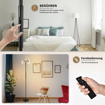 COSTWAY LED Stehlampe, stufenlos dimmbar, mit 1H Timer & Memory Funktion