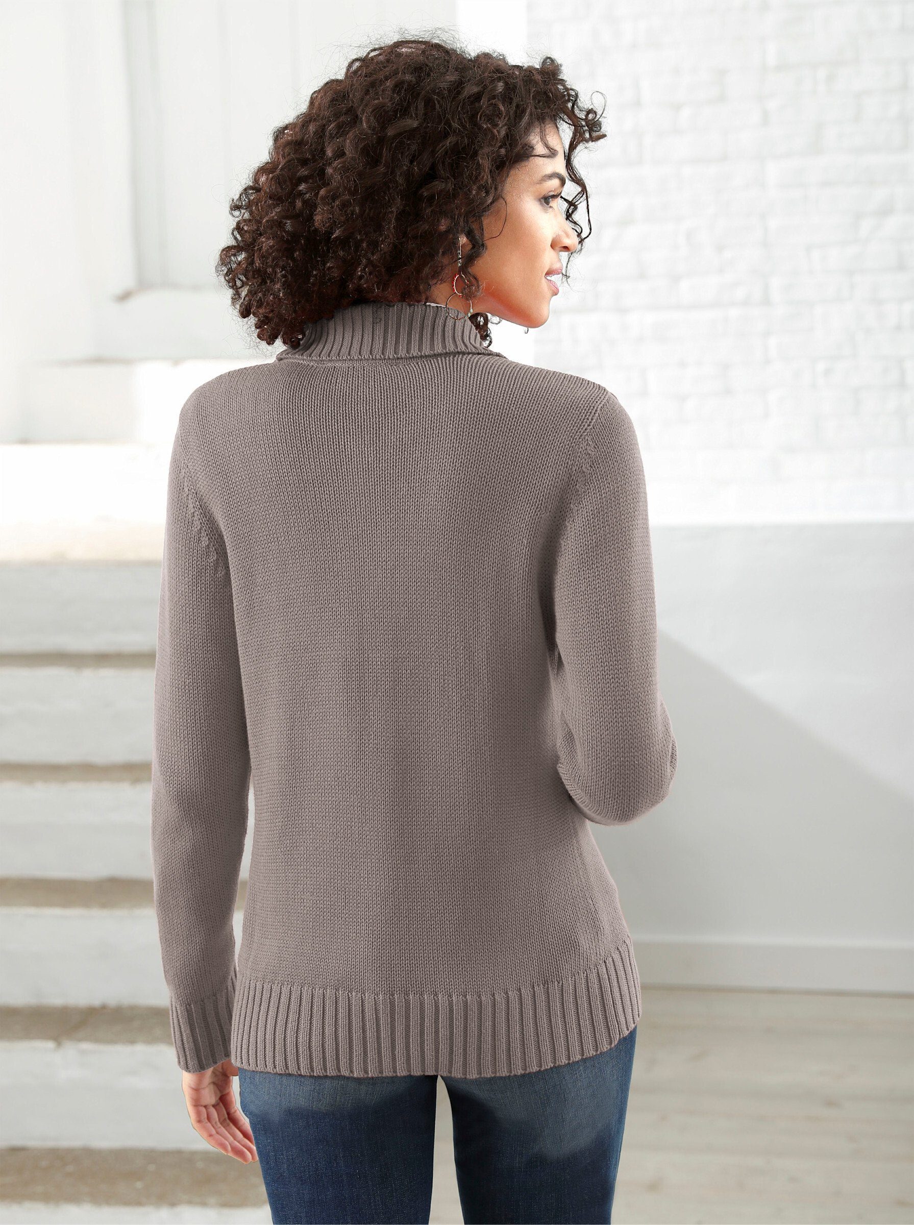 WITT WEIDEN Strickjacke taupe-meliert