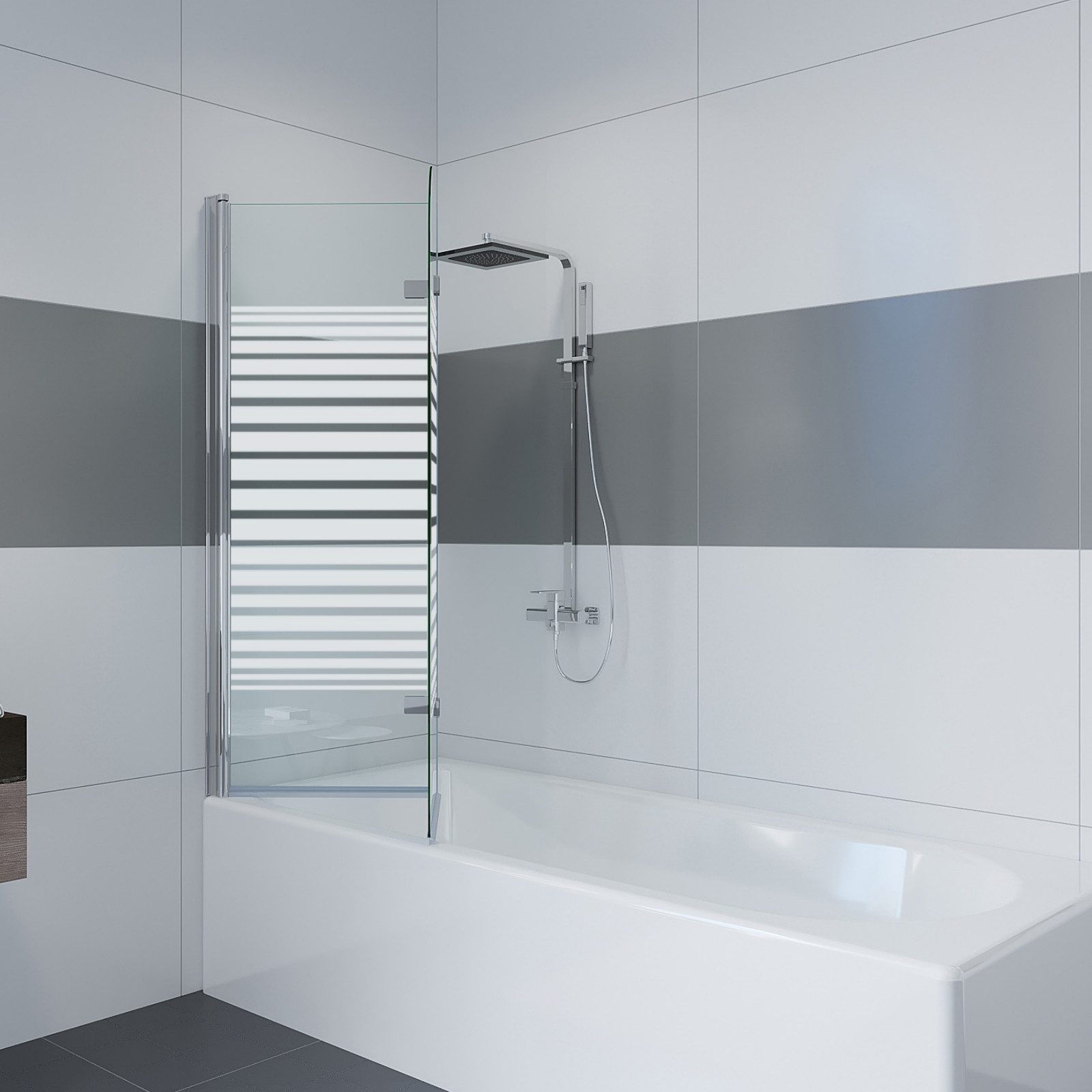 IMPTS Badewannenaufsatz Duschwand für Badewanne Faltwand günstig online kaufen
