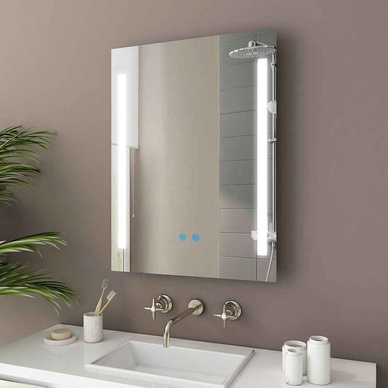 IMPTS Зеркало для ванной комнаты LED Badezimmerspiegel mit Beleuchtung Touchschalter, IP44,Dimmbar