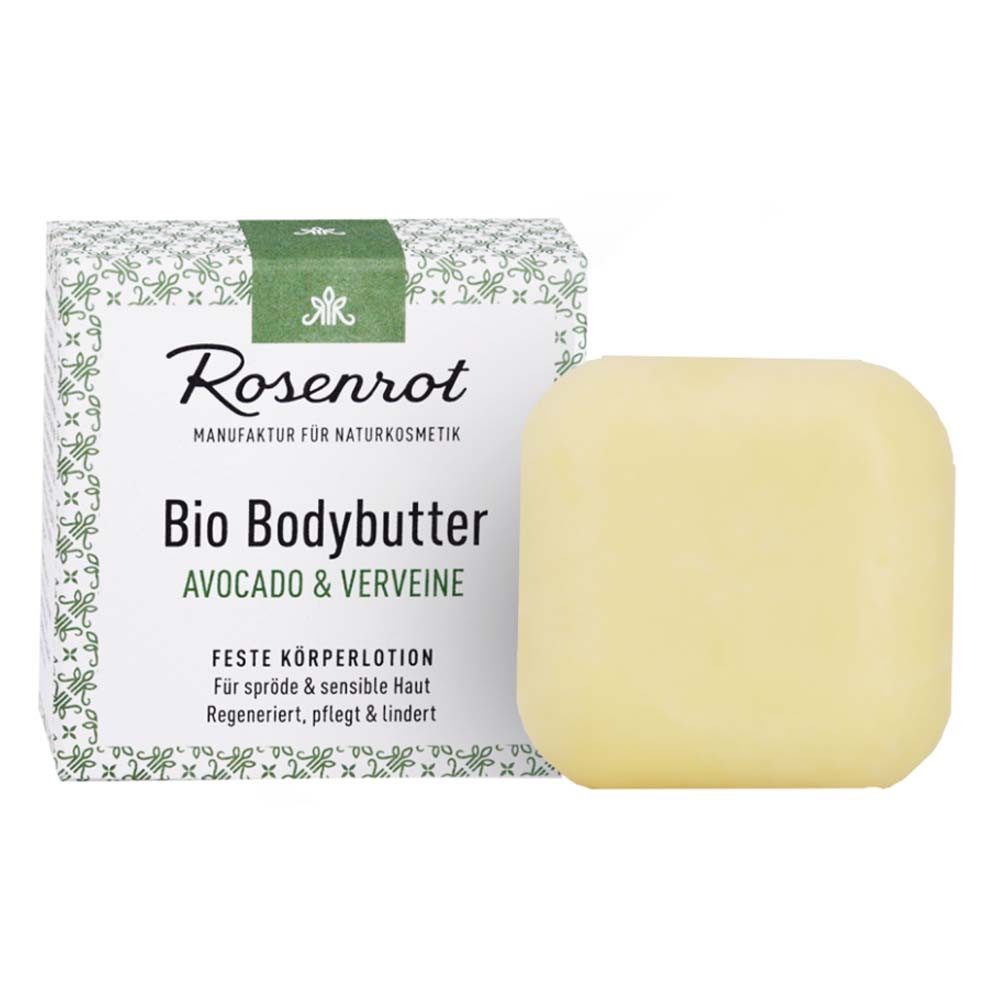 Rosenrot Körperbutter Feste Bodybutter - Avocado & Verveine 70g