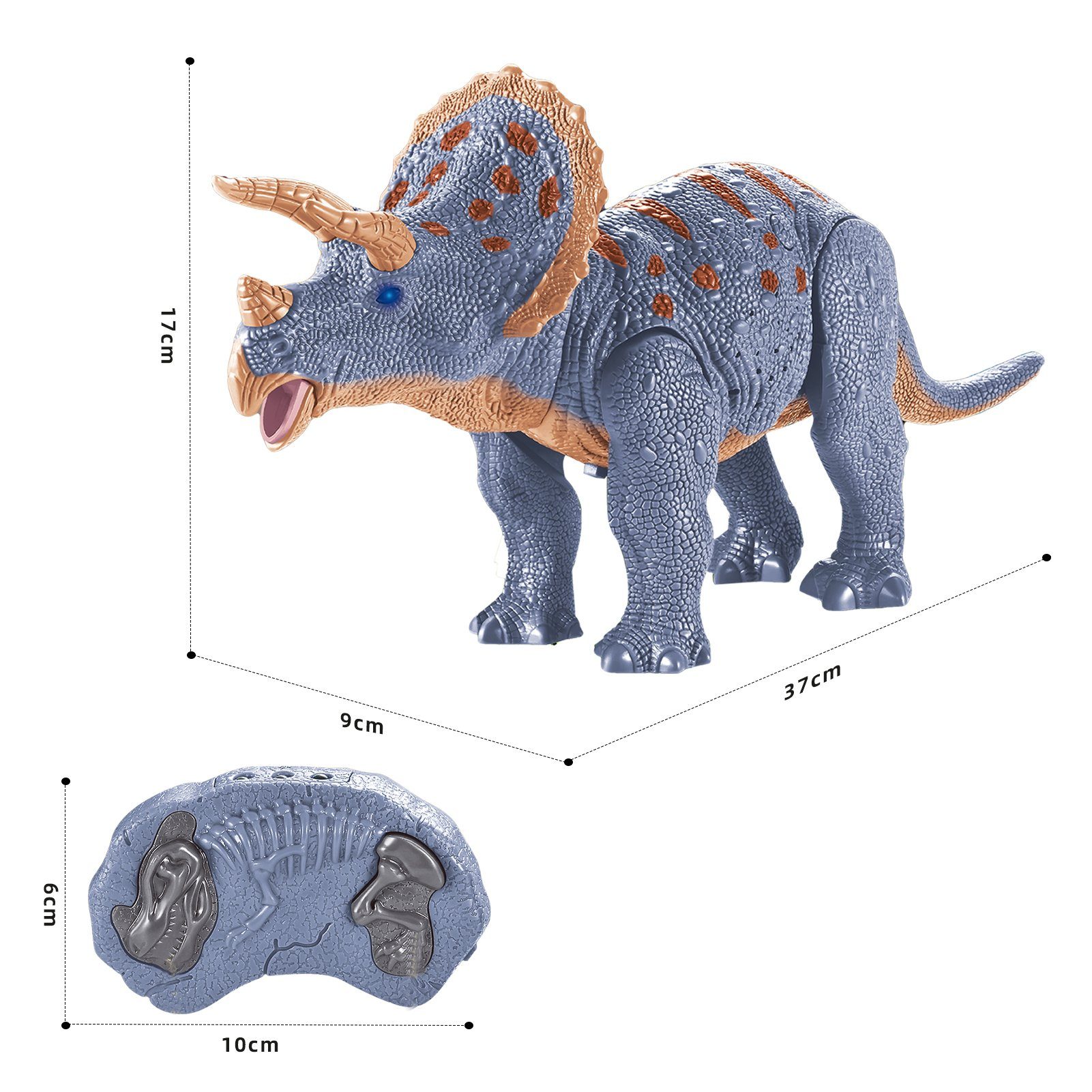 Esun Spielfigur Ferngesteuerter Dinosaurier Spielzeug ab 3 4 5 6 jahre  jungen mädchen, (Packung, Komplettset), Dino Spielzeug ab 4 6 jahre mit  Gehen und roar