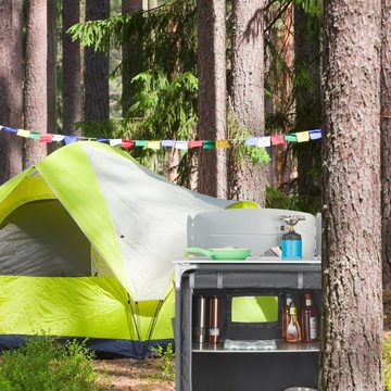relaxdays Campingtisch Mobile Campingküche mit Tragetasche