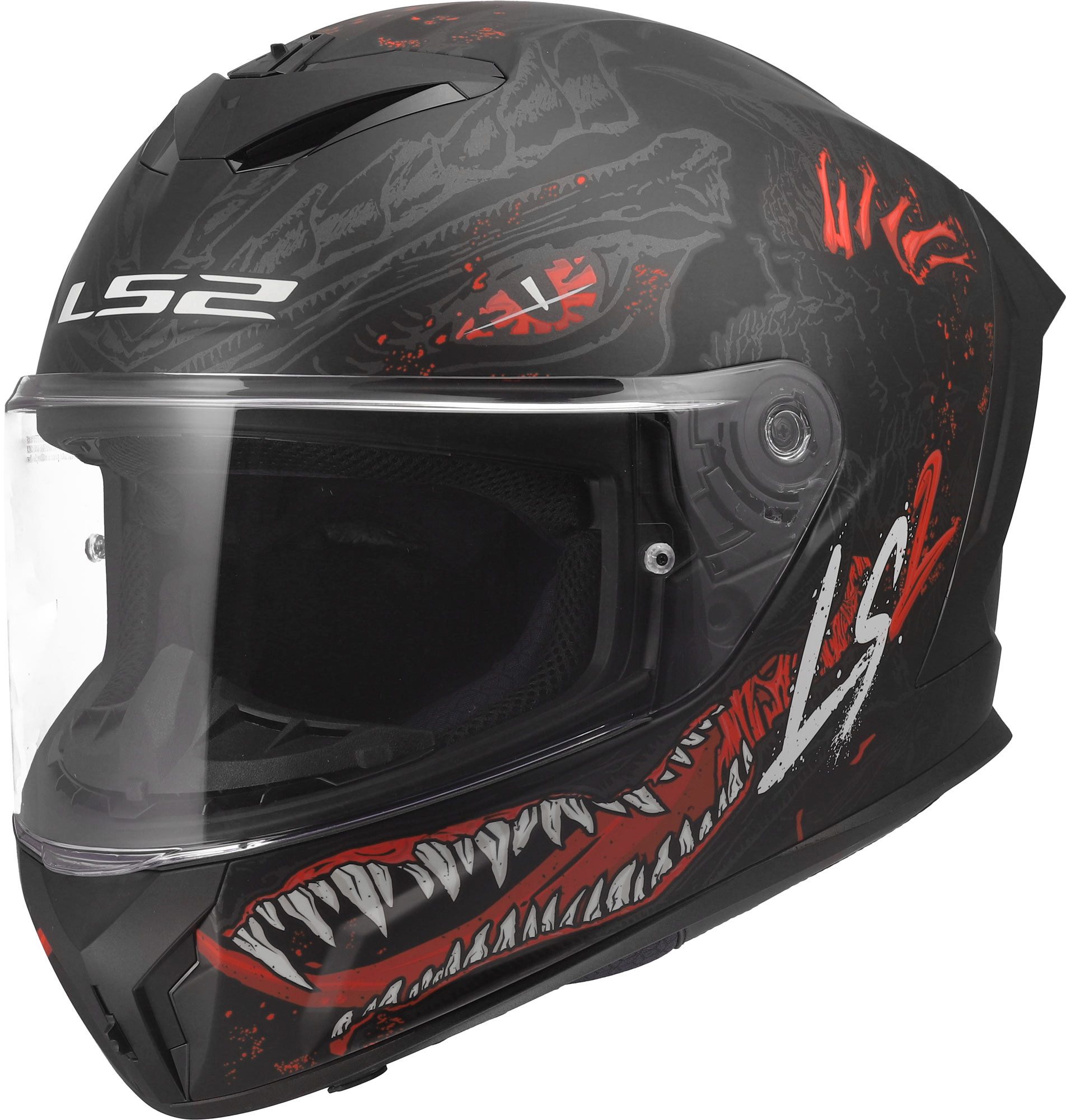 LS2 Motorradhelm FF820 Rapid III Kaiju Helm, Atmungsaktiv, Pinlock, Ratschenverschluss, Waschbar, ECE 22.06