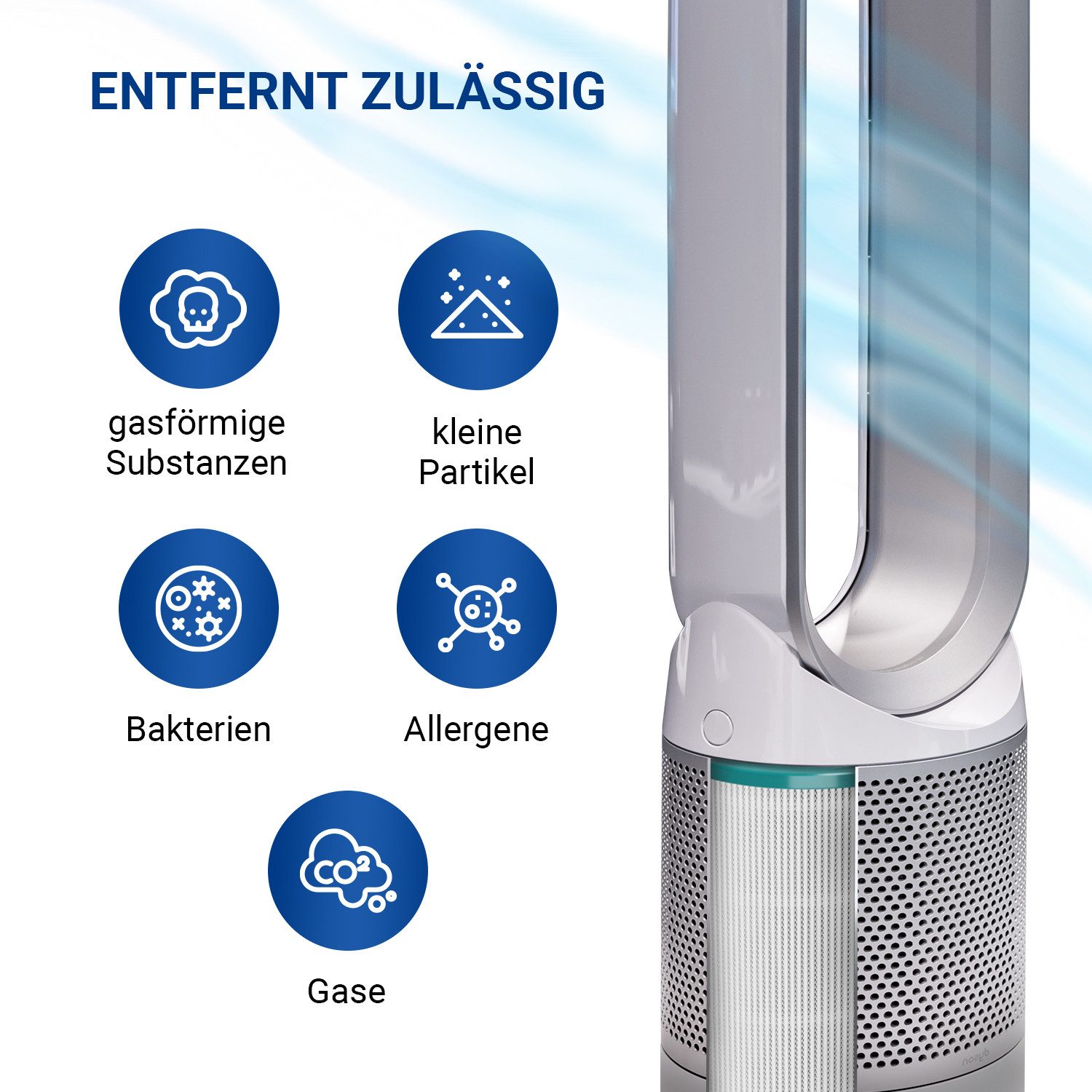 VIOKS Ersatzfilter Filter Ersatz für Dyson 967089-17, Zubehör für Turmventilator Luftreiniger, Pure Cool Link TP00 TP01 TP03 AM11 ME BP01