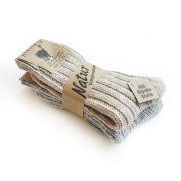 Sonia Originelli Norwegersocken 2 Paar Alpakasocken "dick" Alpakawolle Winter Unisex 2er-Set