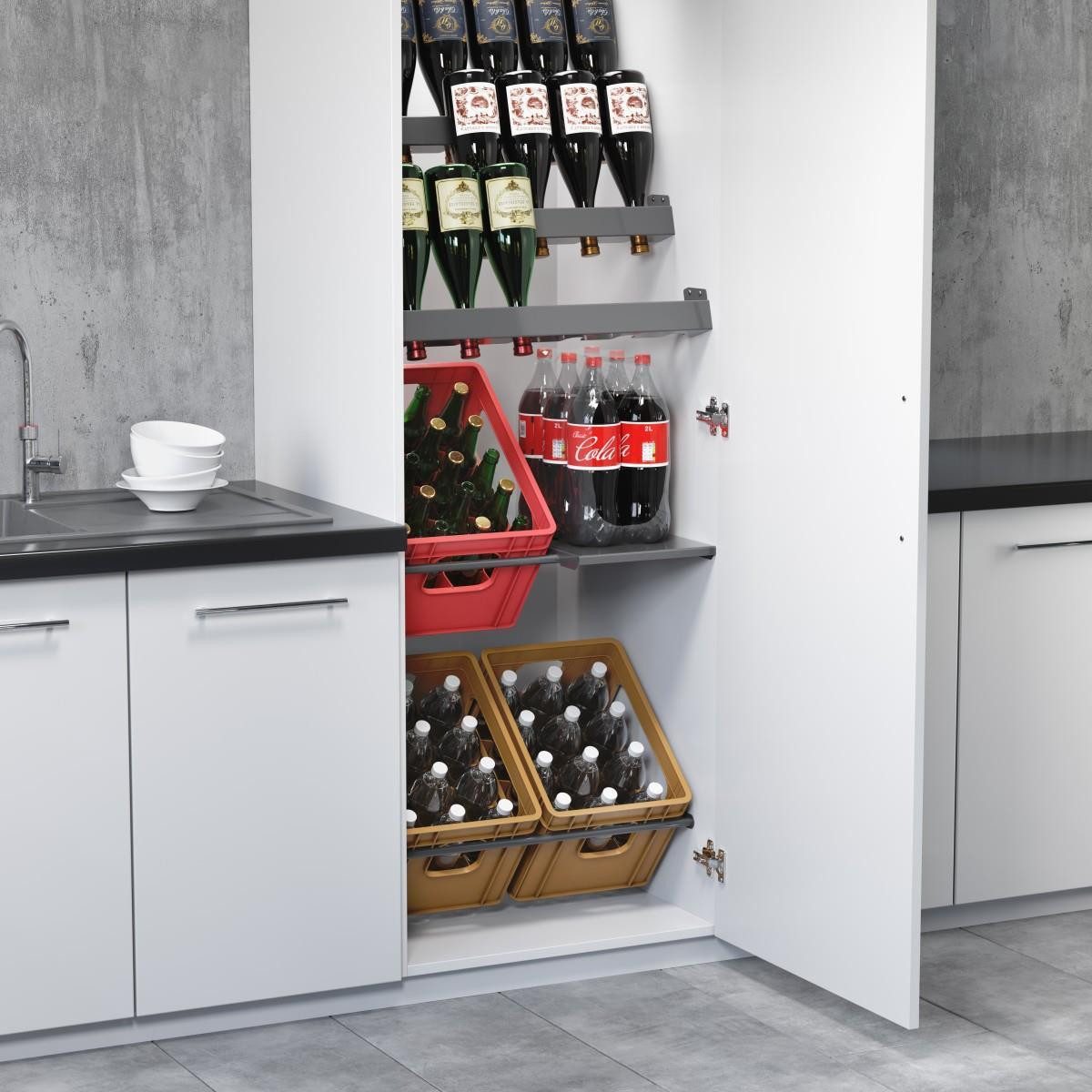 Hailo Weinflaschenhalter Hailo Universalablage 3273621 für Getränkekistenhalter