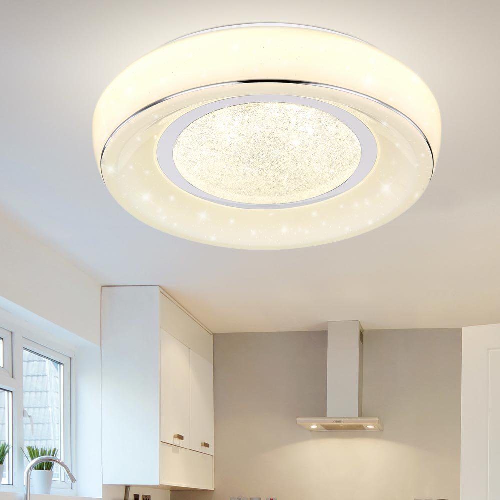 GLOBO LIGHTING LED Deckenleuchte, LED-Leuchtmittel fest verbaut, Warmweiß, Neutralweiß, Tageslichtweiß, LED Deckenleuchte dimmbar mit Fernbedienung