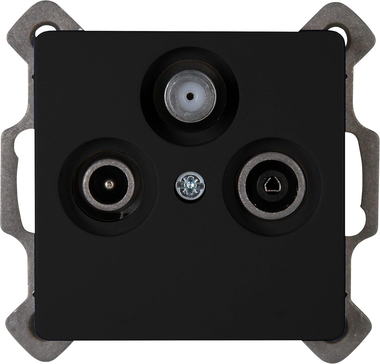 Kopp Schalter Kopp Paris Antennensteckdose 3Fach TV/RF Antennenabdeckung Rahmen (TV/RF), TV/RF