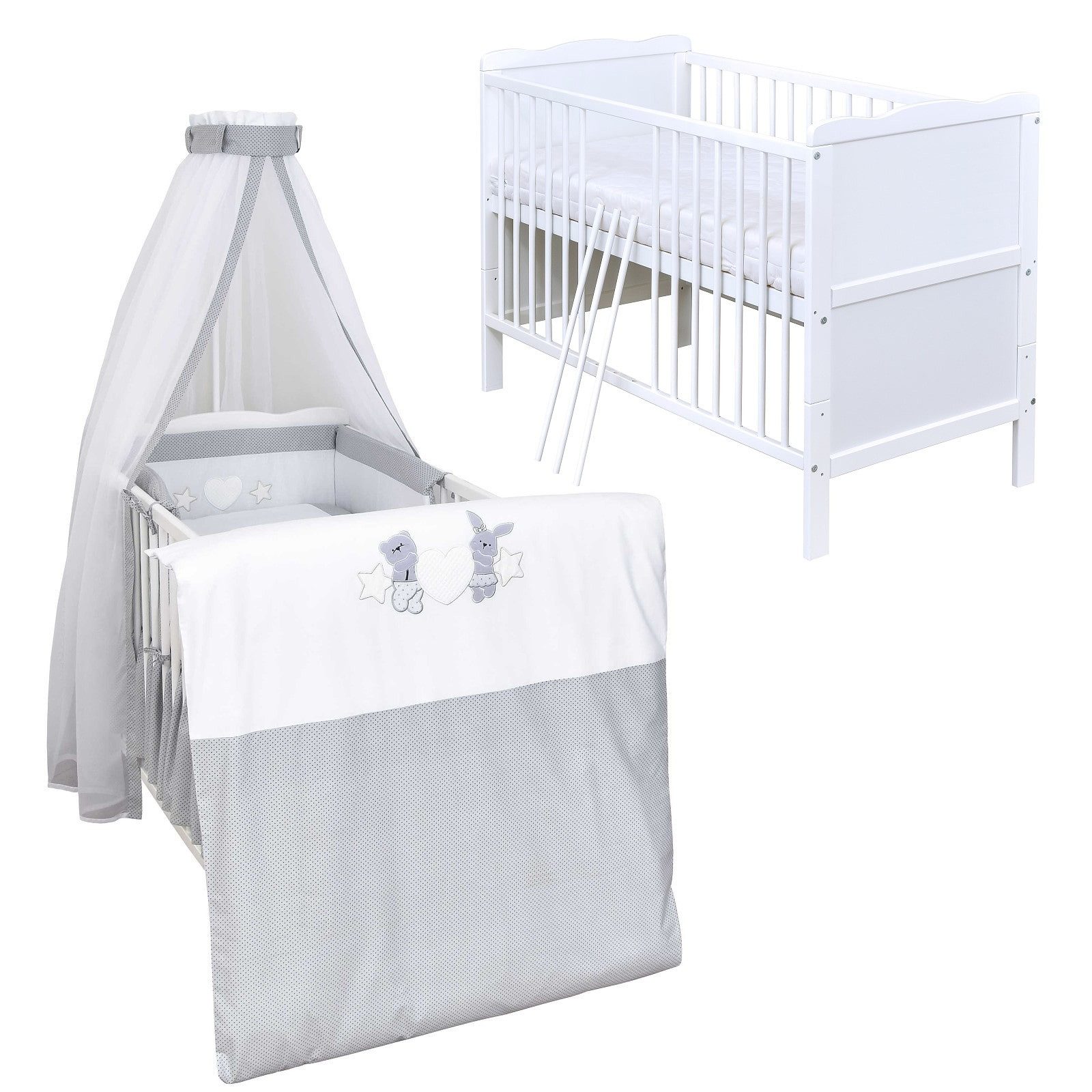 Komplettbett Babybett Jack Komplettset