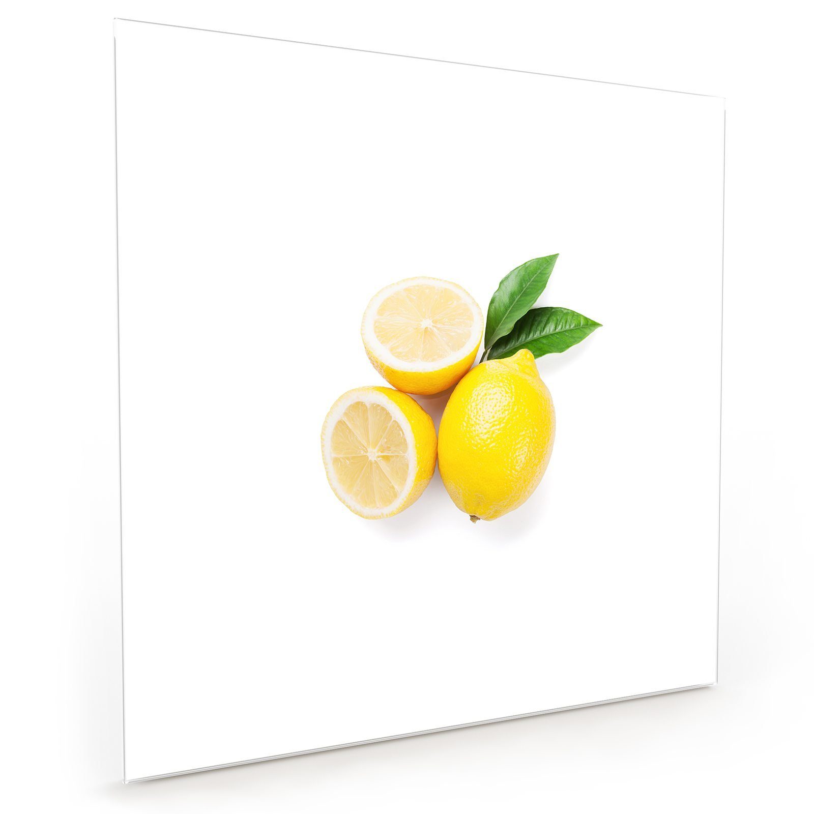 Primedeco Küchenrückwand Küchenrückwand Spritzschutz Glas mit Motiv Zitronen