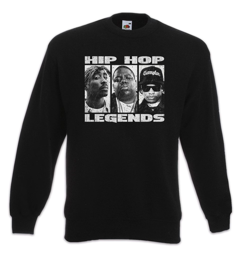 Urban Backwoods Sweatshirt Hip Hop Legends Sweatshirt Rap Gangster Legenden Heroes Rapper (1-tlg) Producer Produzent Musik Music