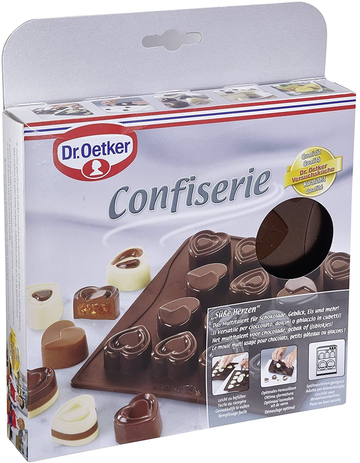 Dr. Oetker Küchenhelfer Backform Dr. Oetker Schokoladenform Süße Herzen 02498 Pralinenform