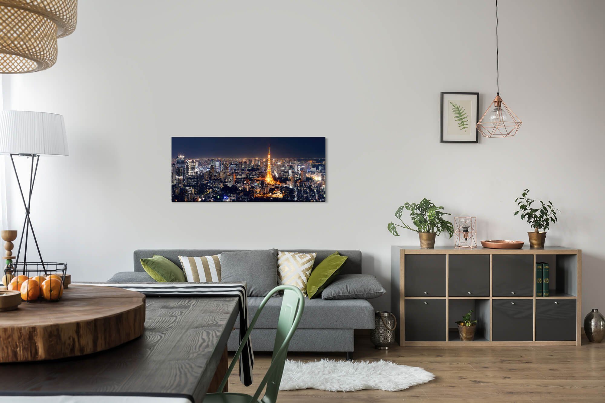 Sinus Art Leinwandbild Tokyo Skyline Wandbild in verschiedenen Größen