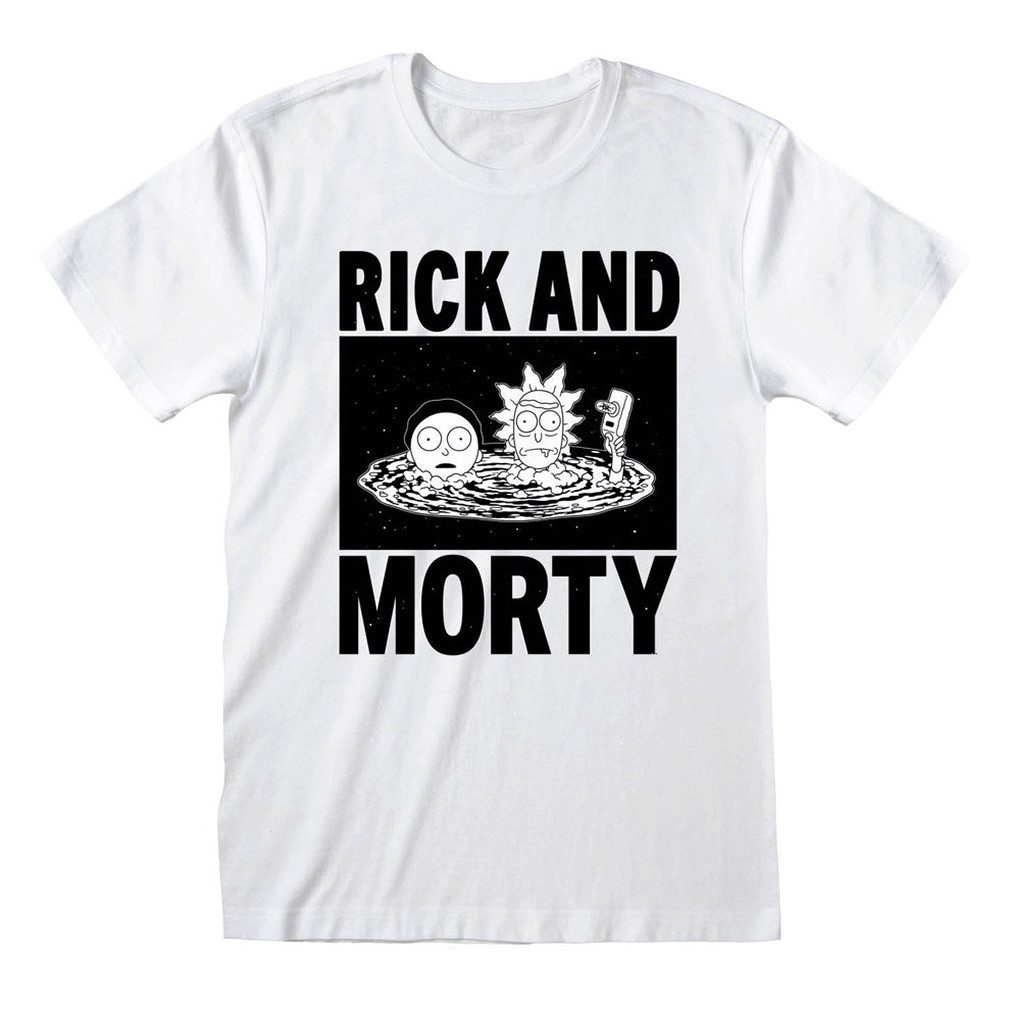 Rick and Morty T-Shirt Black And White
