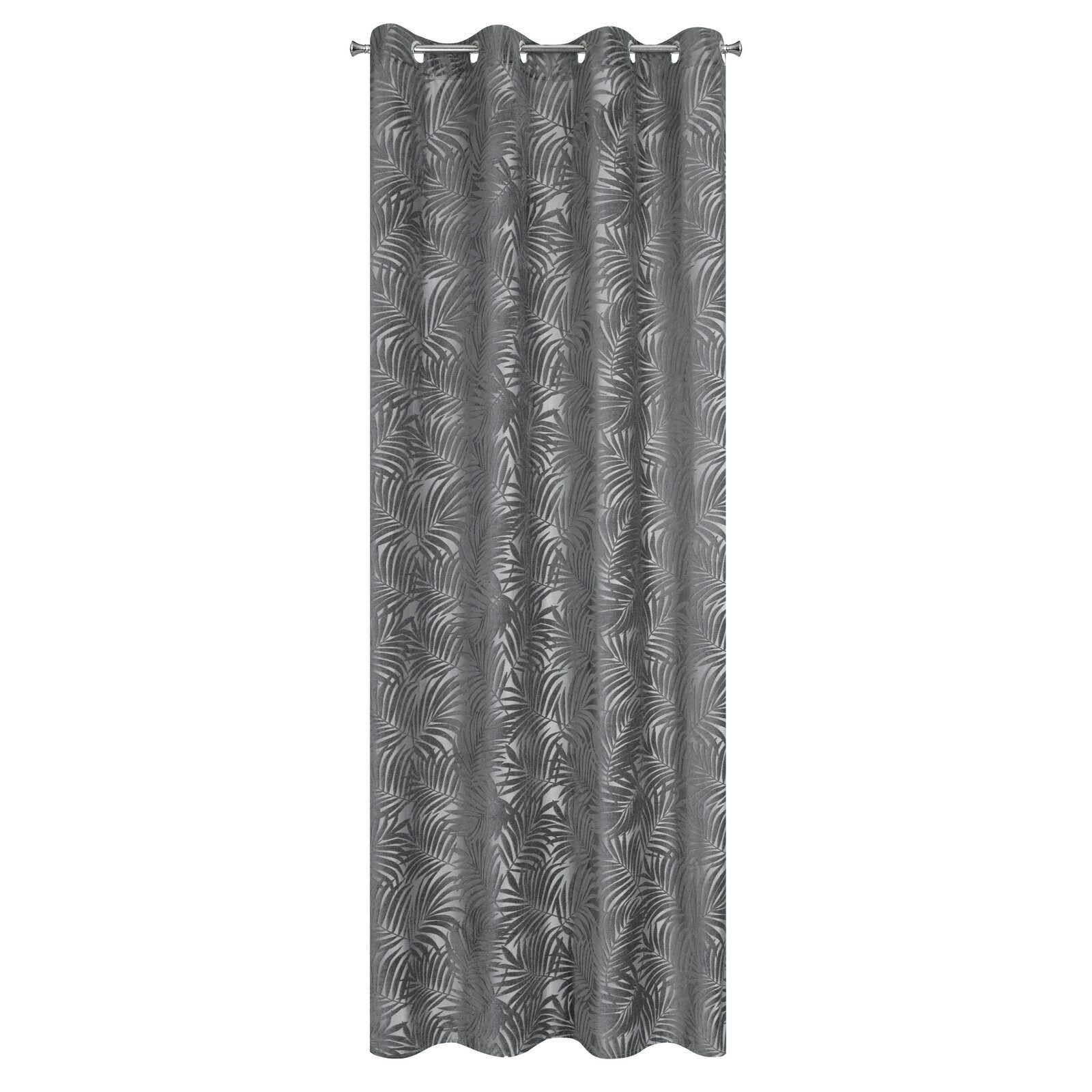 Eurofirany Vorhang Dekoschals LIVIA mit 3D-Struktur, 140 x 250 cm, Ösen, mit botanischem Muster