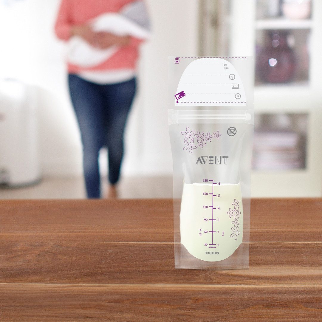Philips AVENT Muttermilchbeutel SCF603/25, vorsterilisiert, mit sicherem, doppeltem Zip-Verschluss