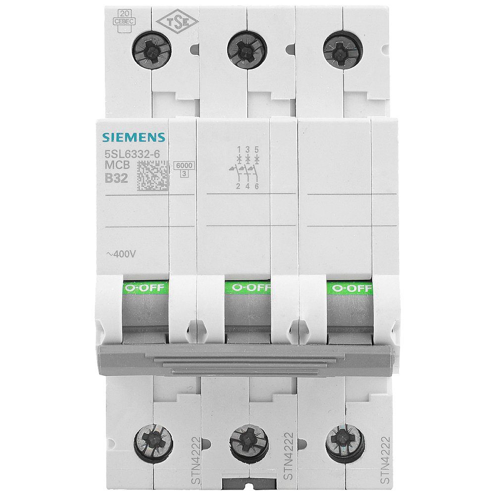 SIEMENS Schalter Siemens 5SL63257 Leitungsschutzschalter 3polig 25 A 400 V
