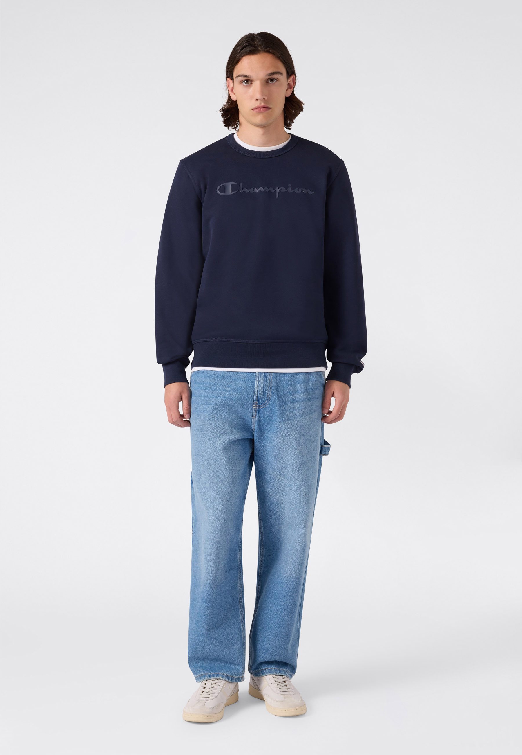 Champion Sweatshirt SPORTWEAR CREWNECK Standard Fit Langarm-Design, aus Baumwolle und Polyester, Standard Fit