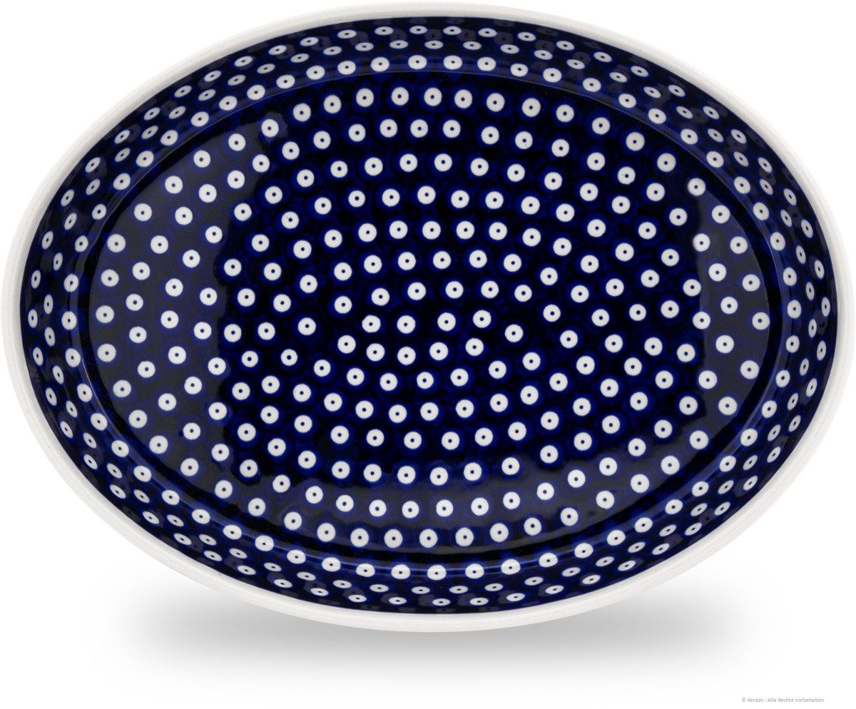 Bunzlauer Keramik Auflaufform Original Bunzlauer Keramik 2,3L Auflaufform oval 35x27x6,5cm Dekor 42, Keramik