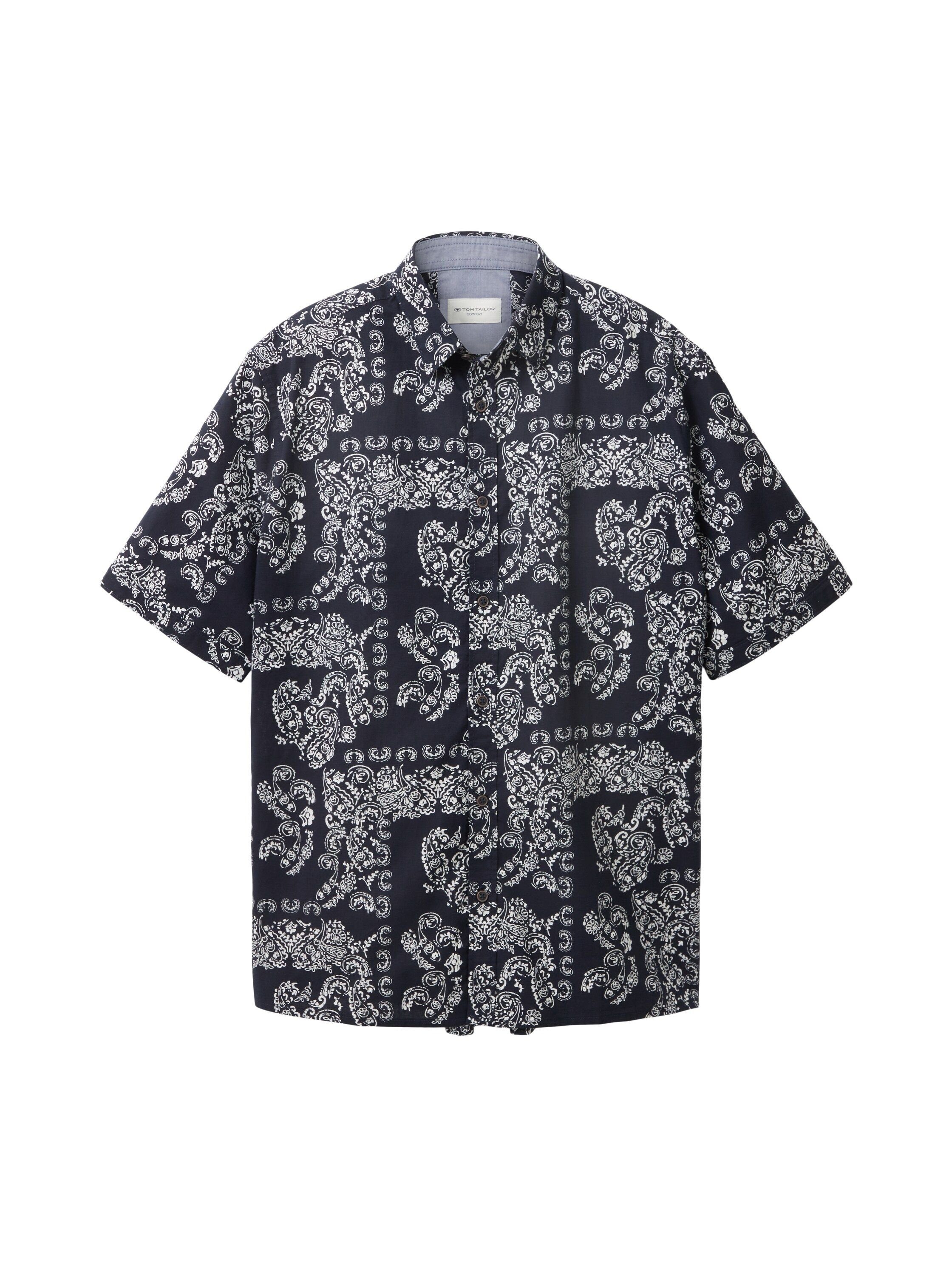 Tom Tailor Herren Kurzarm Hemd PRINTED - Regular Fit günstig online kaufen